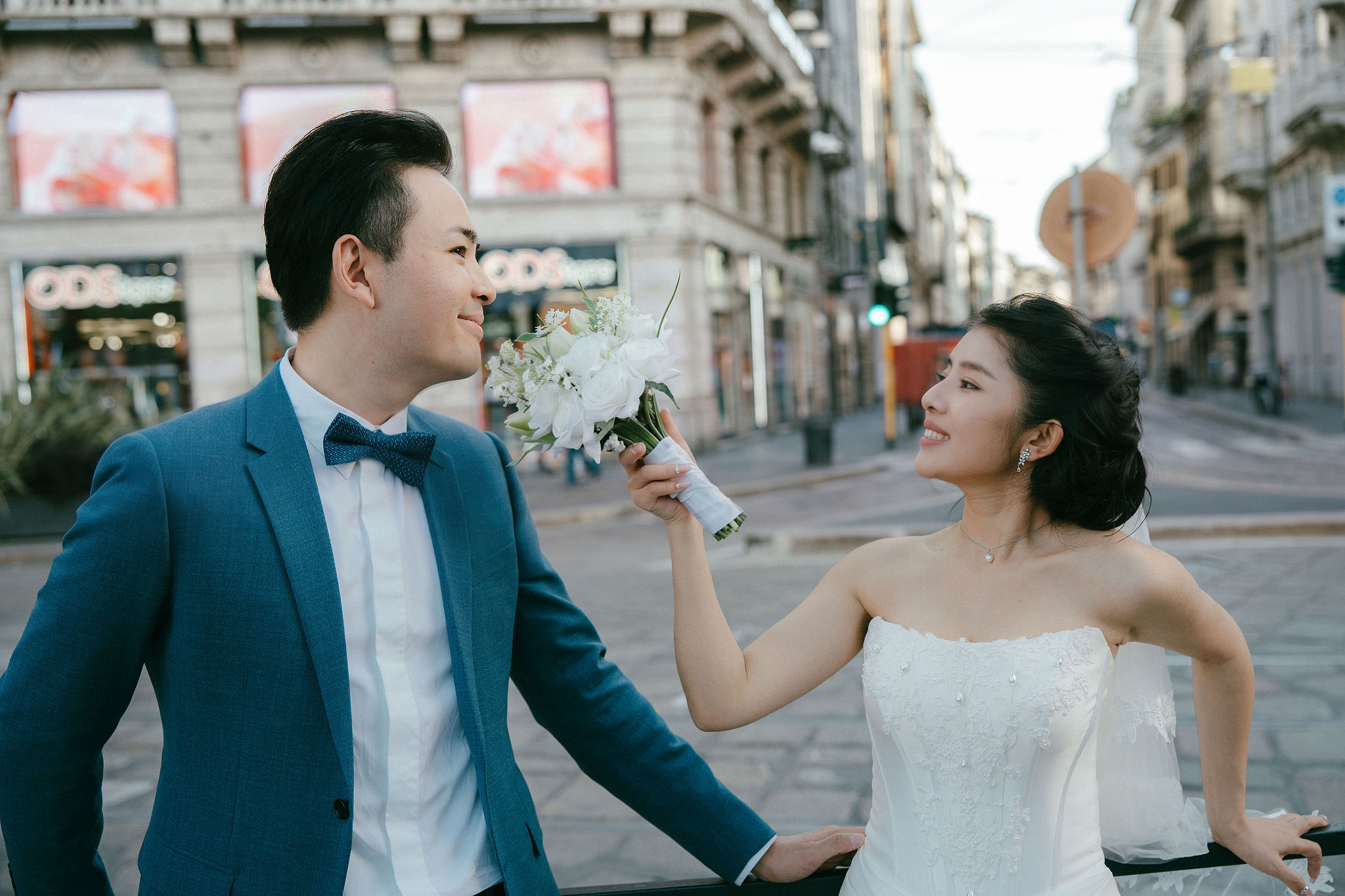 Milan Pre-Wedding Photoshoot | Milan Cathedral & Galleria Vittorio Emanuele II at Galleria Vittorio Emanuele II & Milan Streets pre-wedding photo