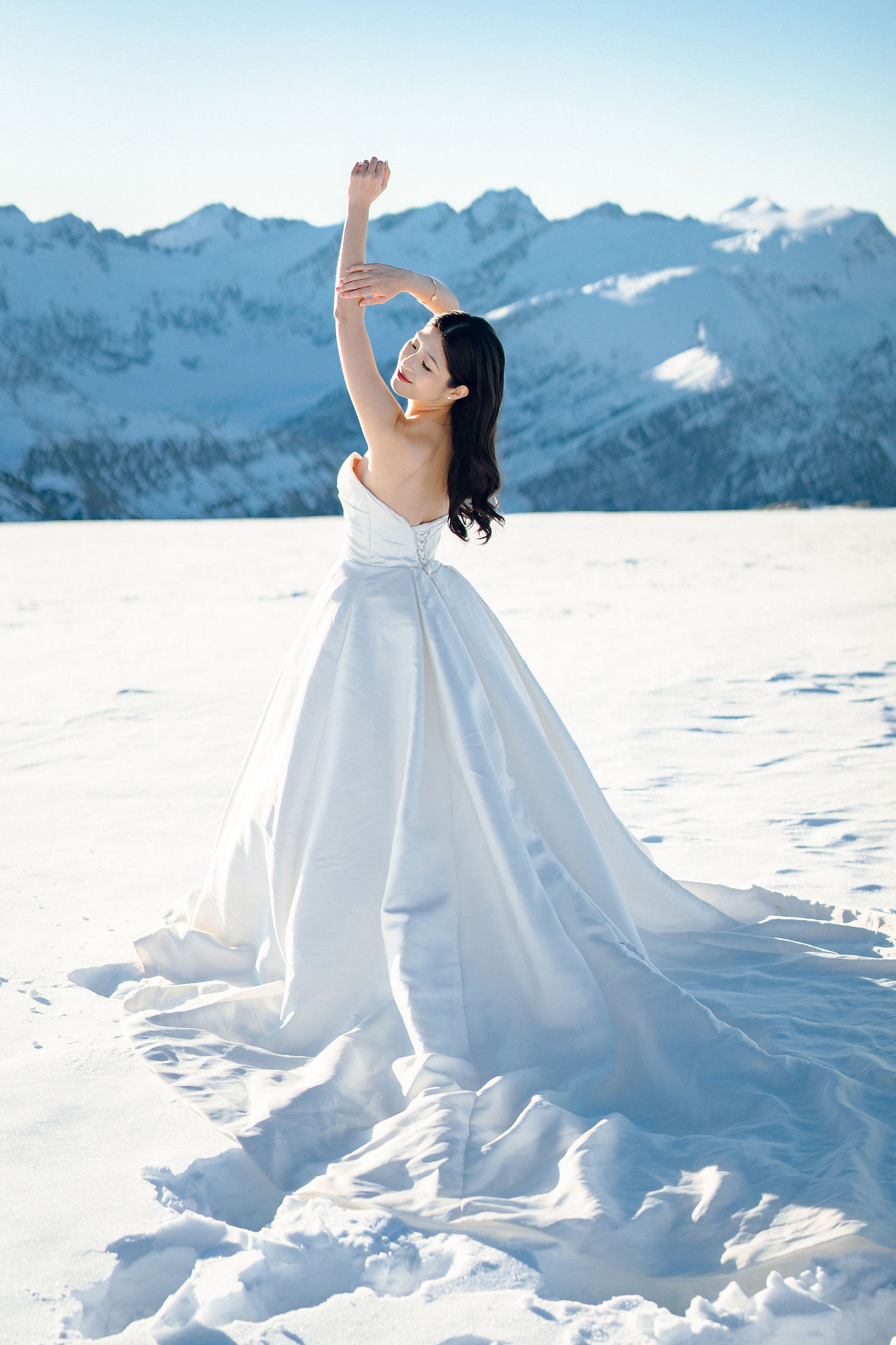 New Zealand Pre-Wedding Photoshoot | Arrowtown, Isobel Glacier, Alpaca Farm, Lake Tekapo & Mount Cook National Park at Isobel Glacier pre-wedding photo