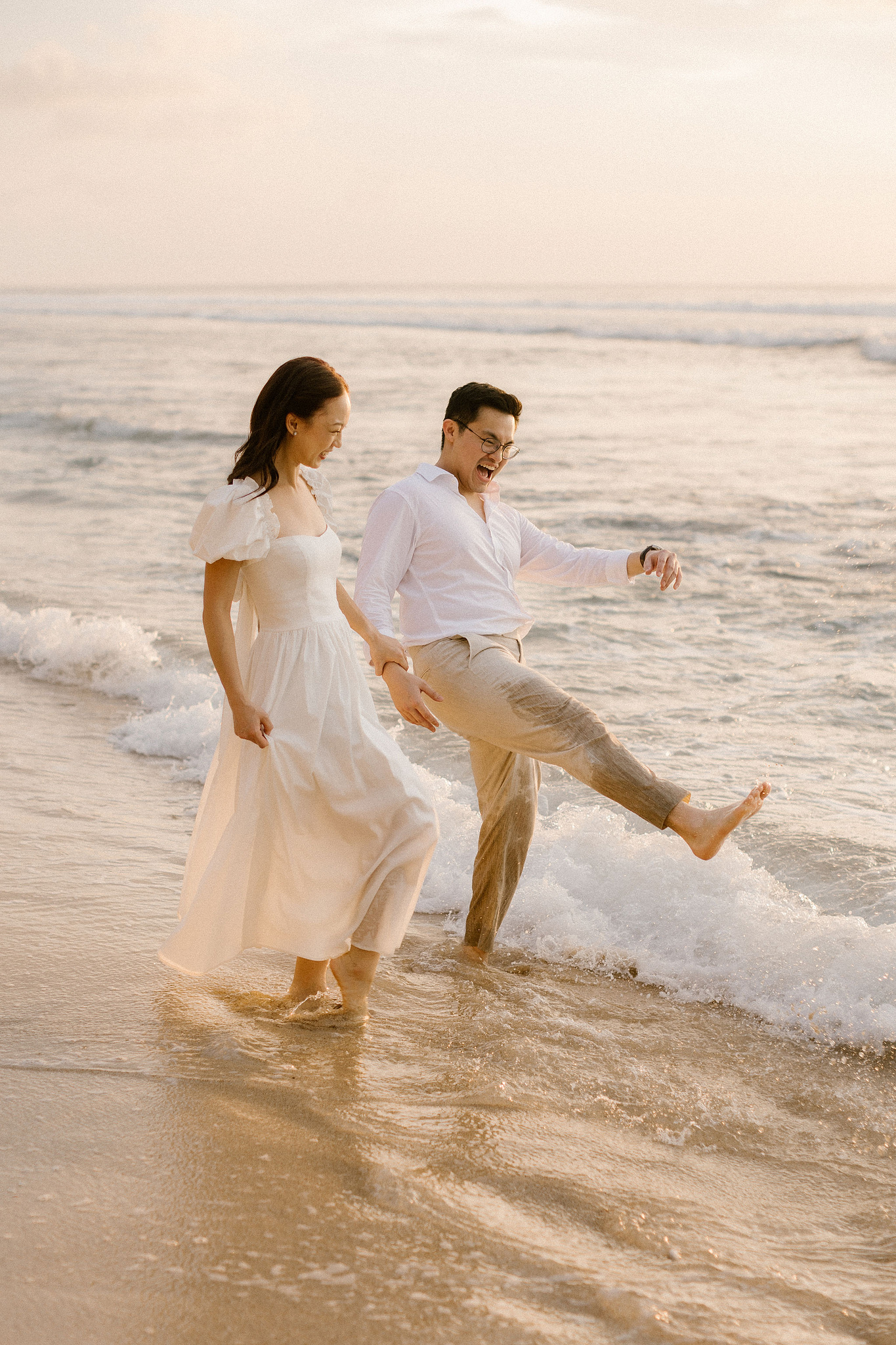 Bali Pre-Wedding Photoshoot | Pinggan Village, Lava Fields, Twin Cliff Valley & Beach at Beach pre-wedding photo