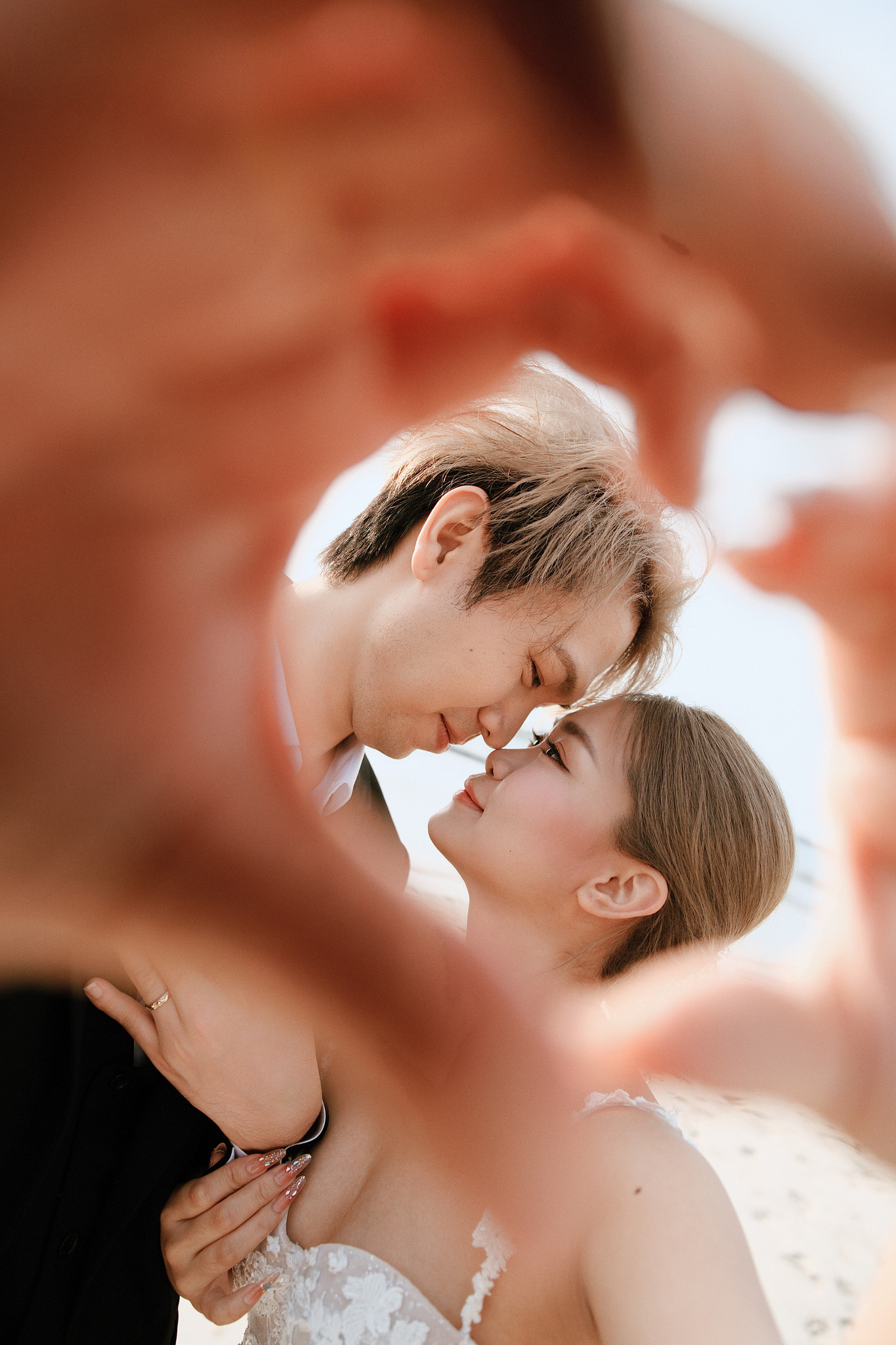 Jeju Pre-Wedding Photoshoot | Sangye-dong Forest, Yerae Ecological Park & Hyeopjae Beach at Hyeopjae Beach pre-wedding photo