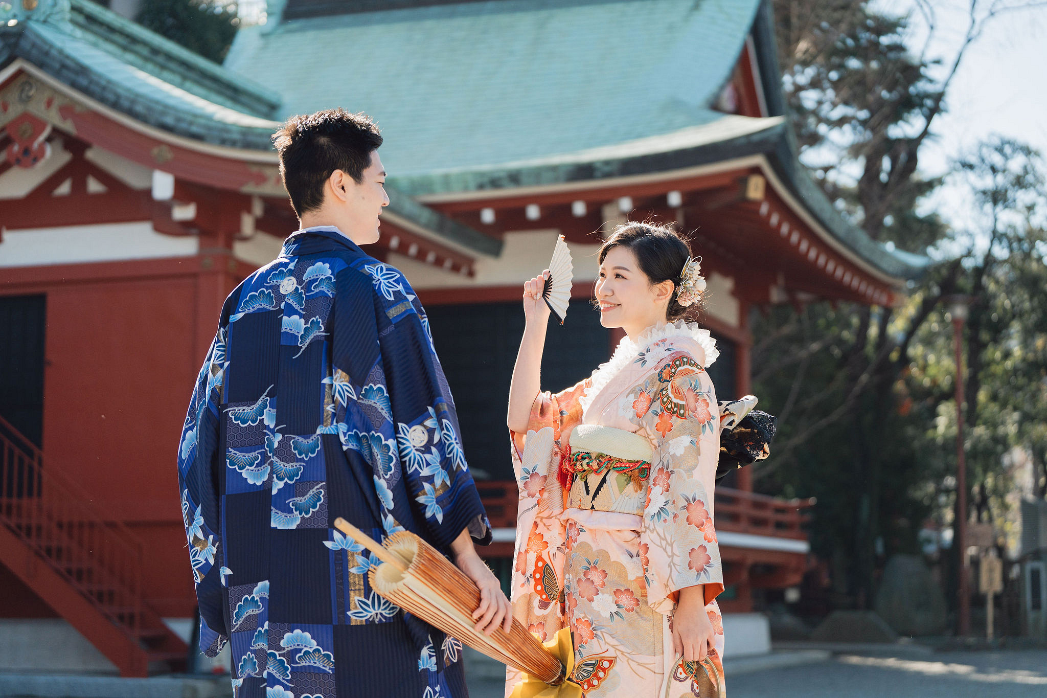 Tokyo Pre-Wedding Photoshoot | Tokyo Shrine, Tokyo Beach & Shibuya at Tokyo Shrine pre-wedding photo