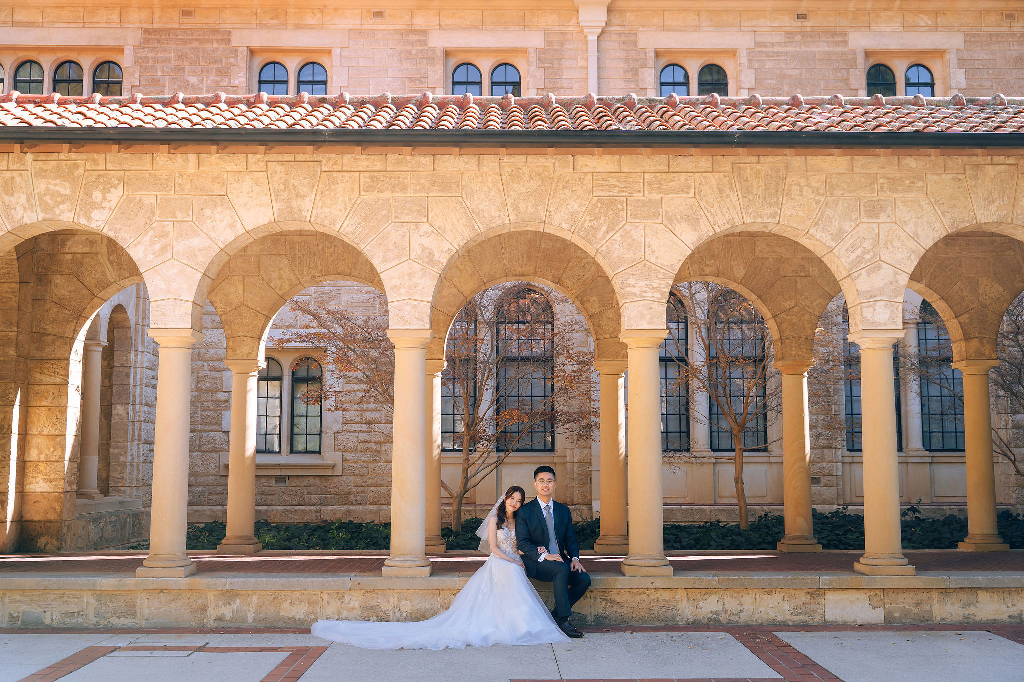 Perth Pre-Wedding Photoshoot | Lancelin, State Buildings & UWA at University of Western Australia pre-wedding photo