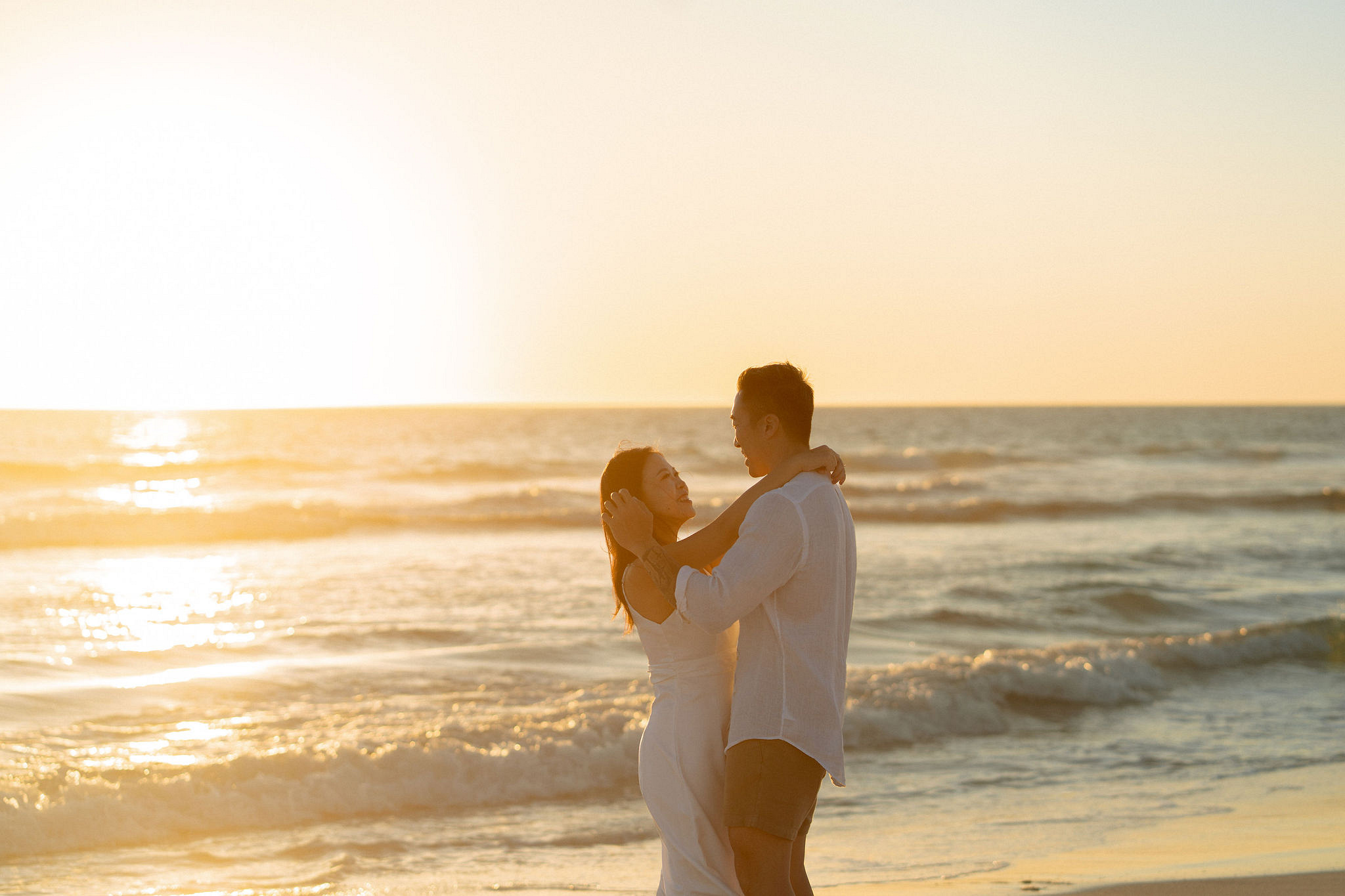 Perth Pre-Wedding Photoshoot | Bell Rapids, Lancelin & Trigg Beach at Trigg Beach pre-wedding photo