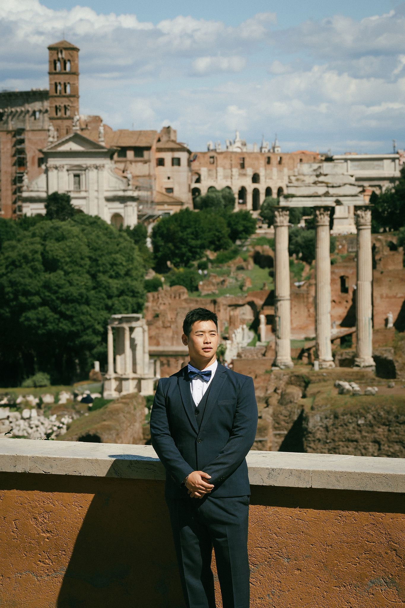 Rome Pre-Wedding Photoshoot | Rome Streets, Capitoline Hill, Basilica of St. Anthony, Villa Borghese & Giardino di Sant’Alessio at Capitoline Hill pre-wedding photo