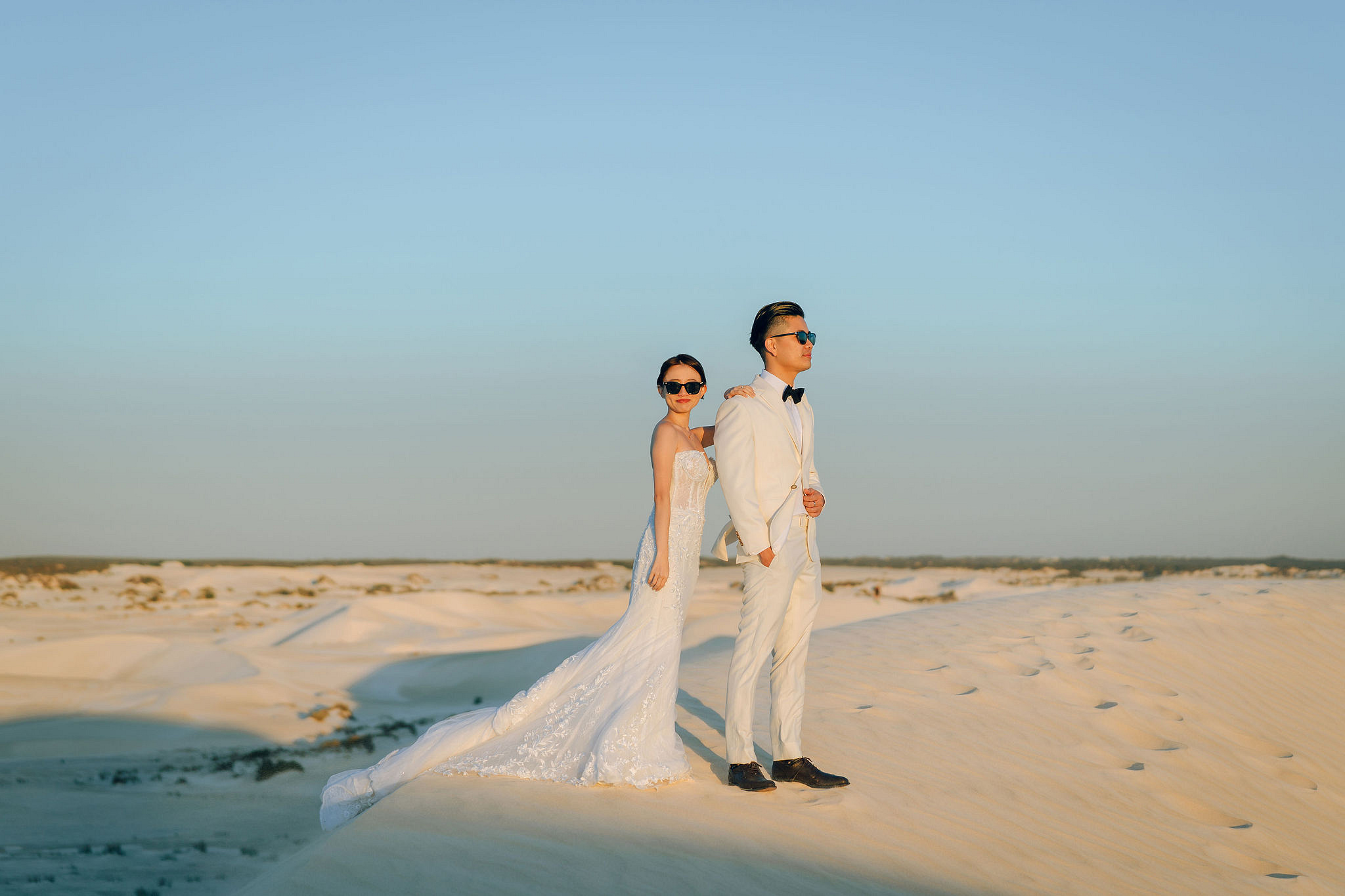 Perth Pre-Wedding Photoshoot | Lancelin, State Buildings & UWA at Lancelin Sand Dunes pre-wedding photo