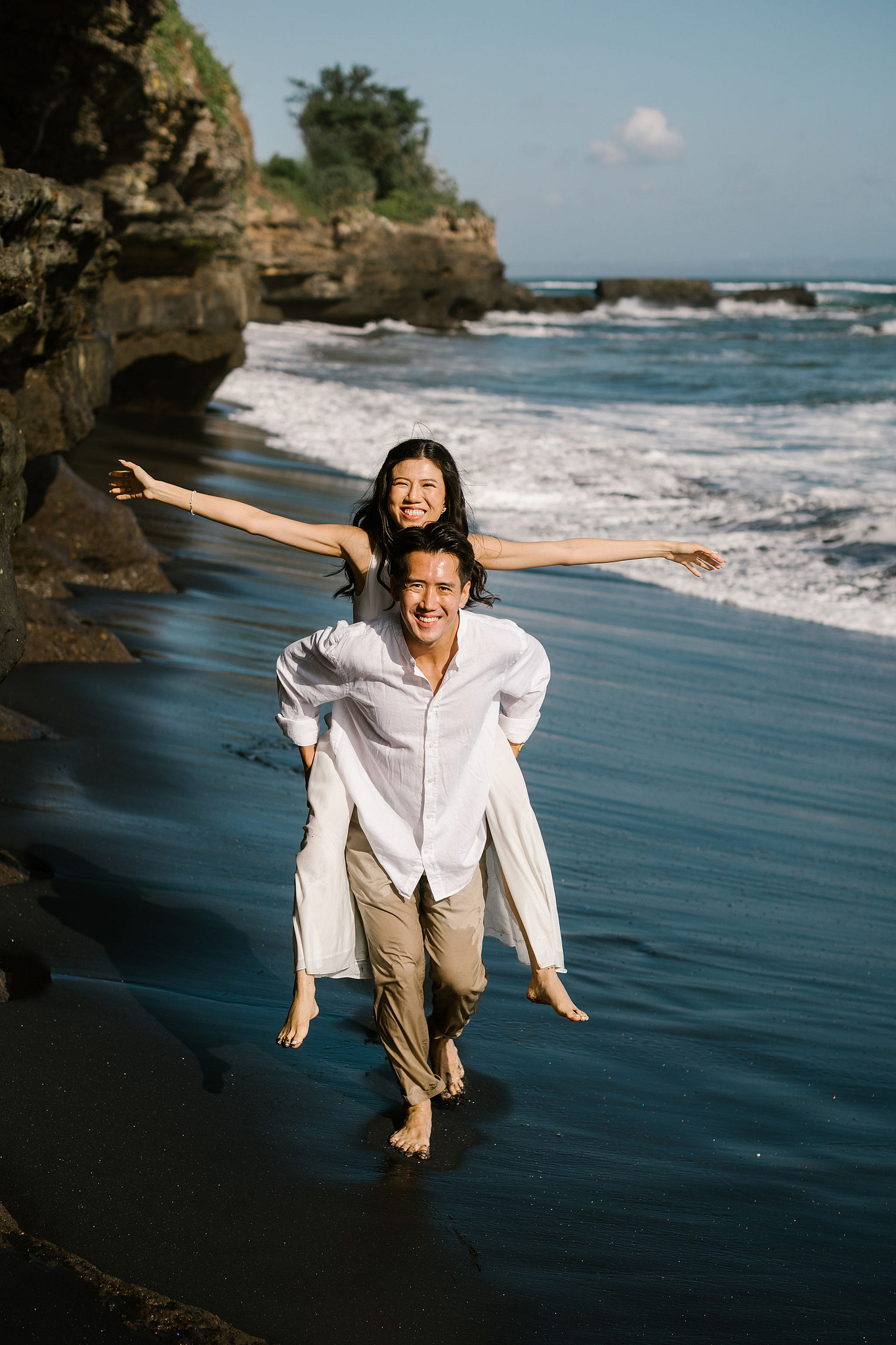 Bali Pre-Wedding Photoshoot | Lake Tamblingan, Rumah Gemuk & Mengening Beach at Mengening Beach 1 (Casual Outfit)   pre-wedding photo