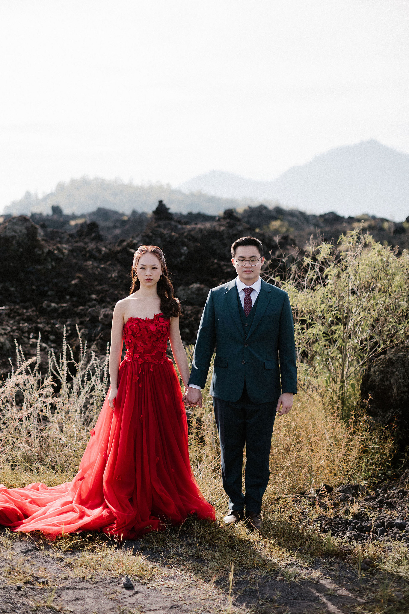 Bali Pre-Wedding Photoshoot | Pinggan Village, Lava Fields, Twin Cliff Valley & Beach at Lava Fields   pre-wedding photo