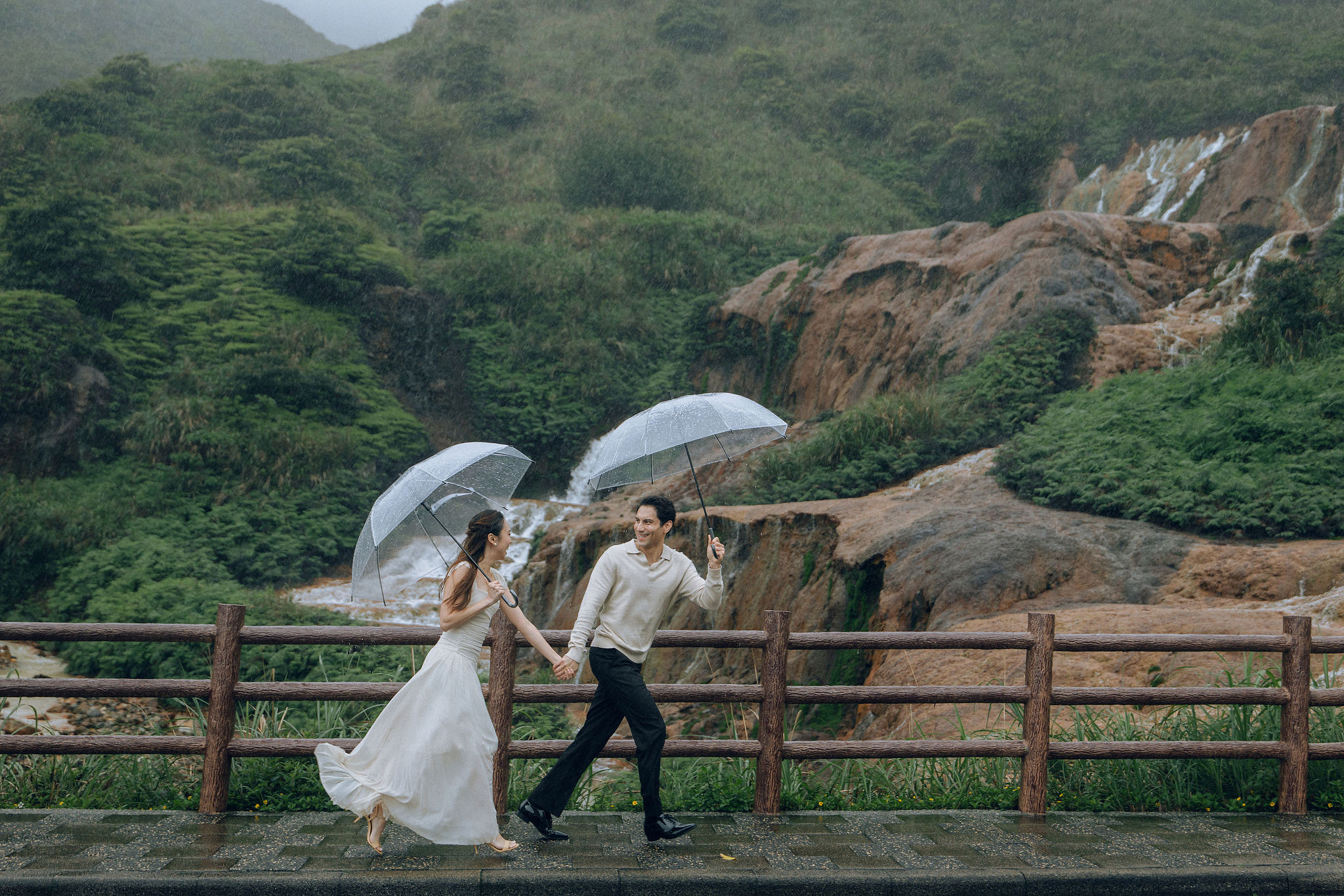 Taiwan Pre-Wedding Photoshoot | Bopiliao Historical Block, Nanya Rocks, Jinguashi & Jiufen at Nanya Rocks & Jinguashi pre-wedding photo