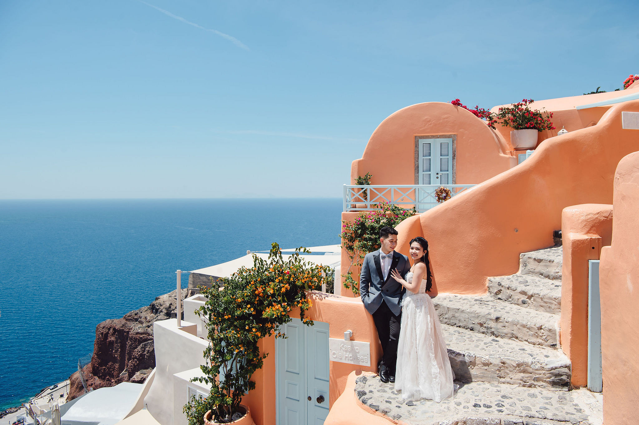 Santorini Pre-Wedding Photoshoot | Imerovigli, Firostefani & Finikia at Firostefani pre-wedding photo