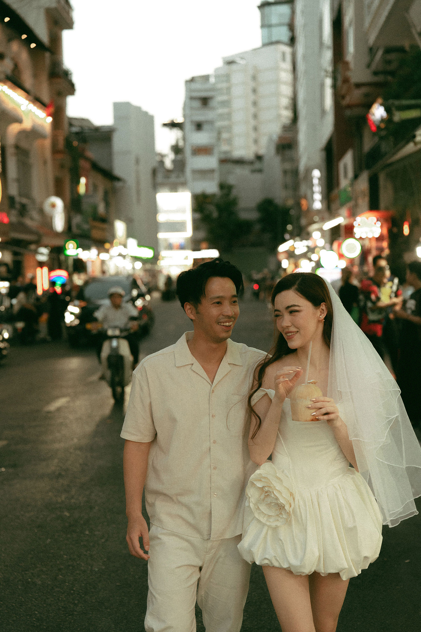 Ho Chi Minh Vietnam Pre-Wedding Photoshoot | European Film Studio, Market Streets & Saigon Bridge at Local Market pre-wedding photo