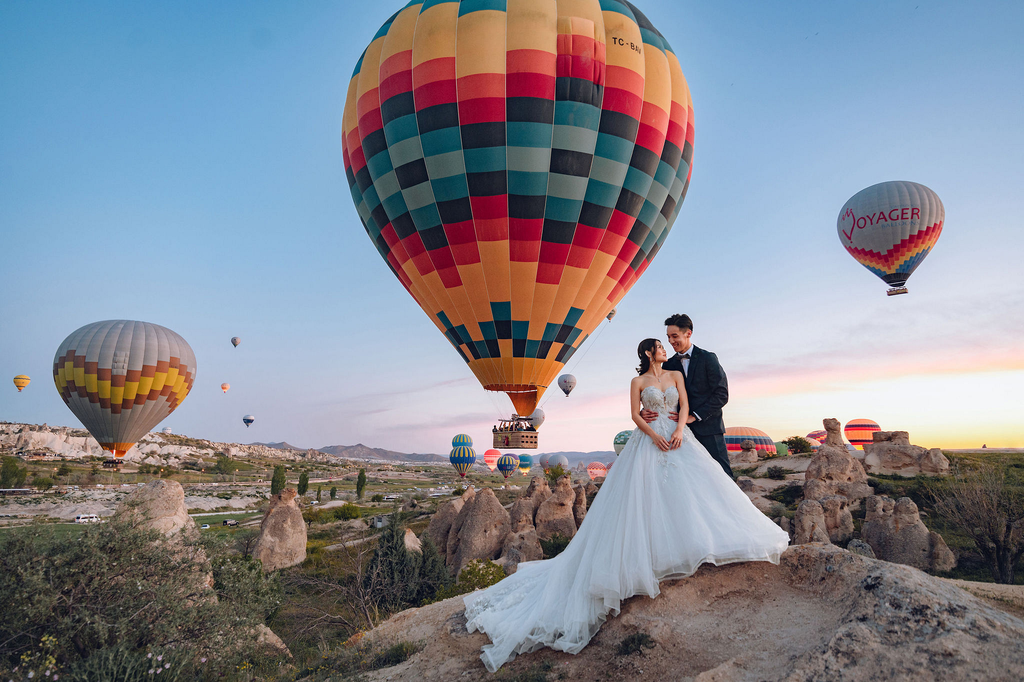 Cappadocia Pre-Wedding Photoshoot | Love Valley, Rooftop Terrace, Horse Ranch & Canyon at Valley pre-wedding photo