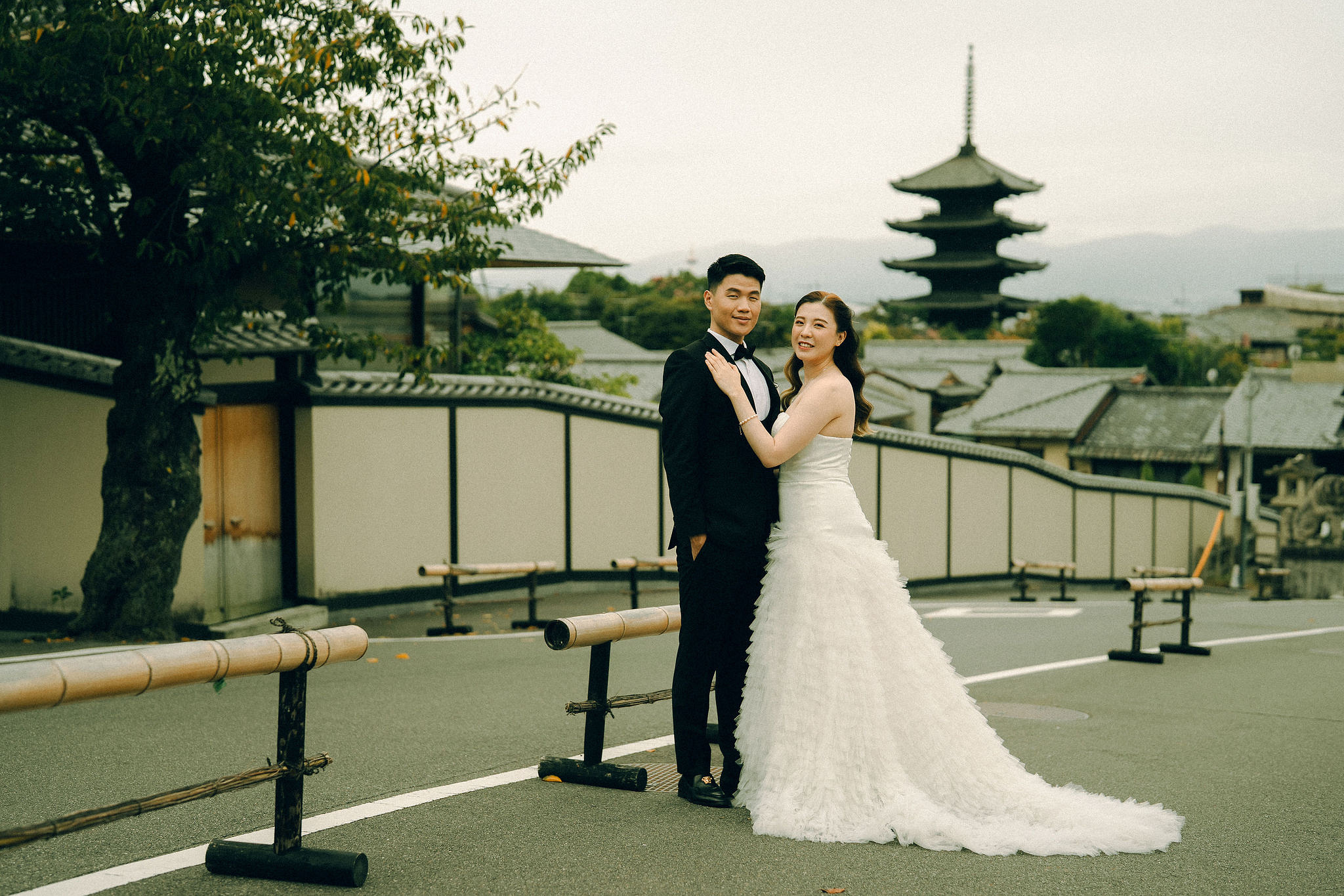 Kyoto Pre-Wedding Photoshoot | Fushimi Inari, Gion & Nara Park at Gion District & Historic Streets pre-wedding photo