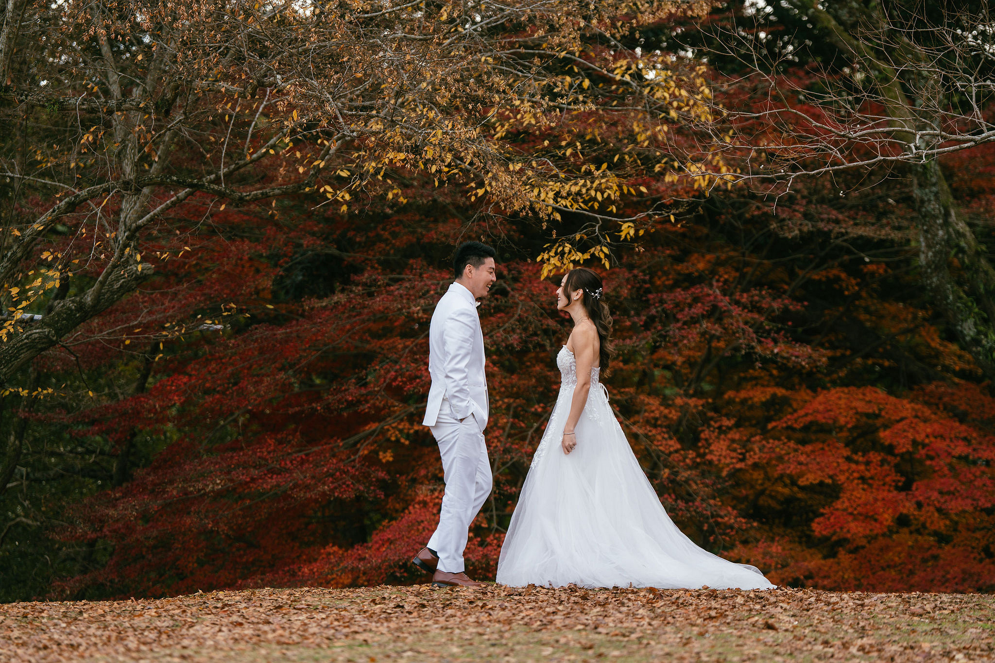 Kyoto Pre-Wedding Photoshoot | Ninenzaka, Nara Deer Park & Mt. Wakakusa at Nara Deer Park pre-wedding photo