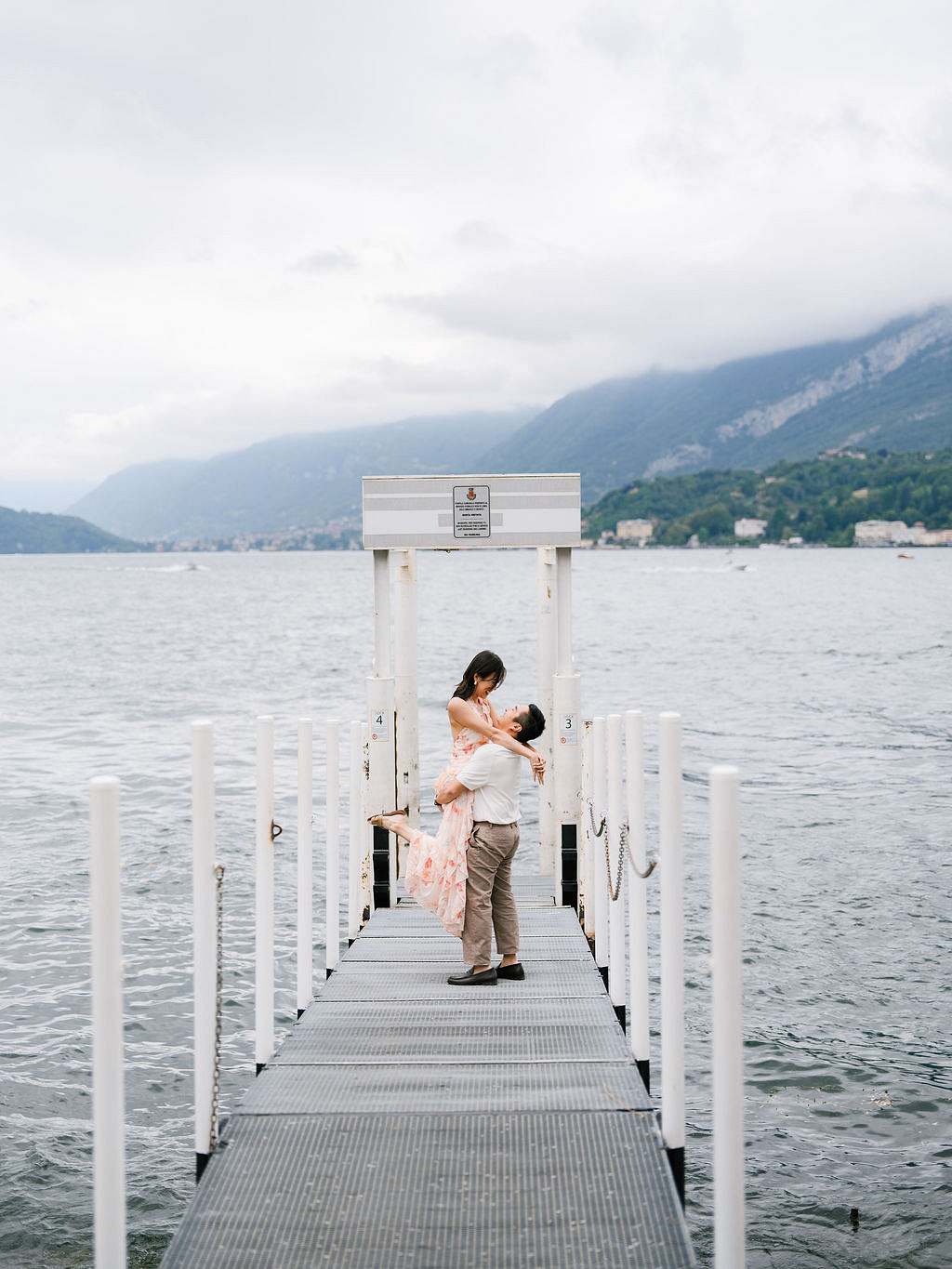 Lake Como Pre-Wedding Photoshoot | Bellagio, Lake Como & Villa Melzi Gardens at Bellagio Town pre-wedding photo