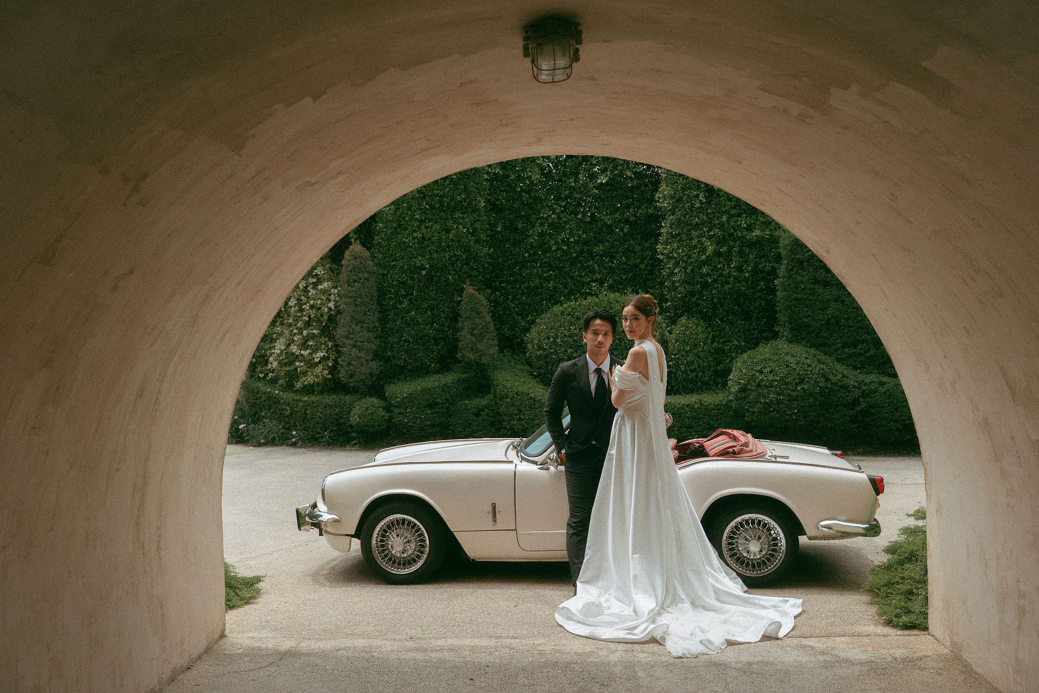 Ho Chi Minh Vietnam Pre-Wedding Photoshoot | European Film Studio, Market Streets & Saigon Bridge at Jardin de Rom pre-wedding photo