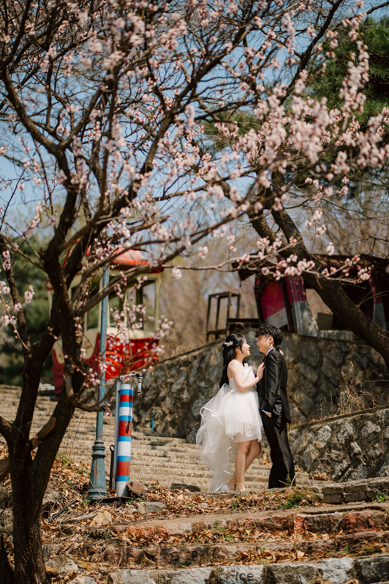 Seoul Pre-Wedding Photoshoot | Yongma Land, Seoul Forest & Namsangol Hanok Village at Yongma Land Amusement Park pre-wedding photo