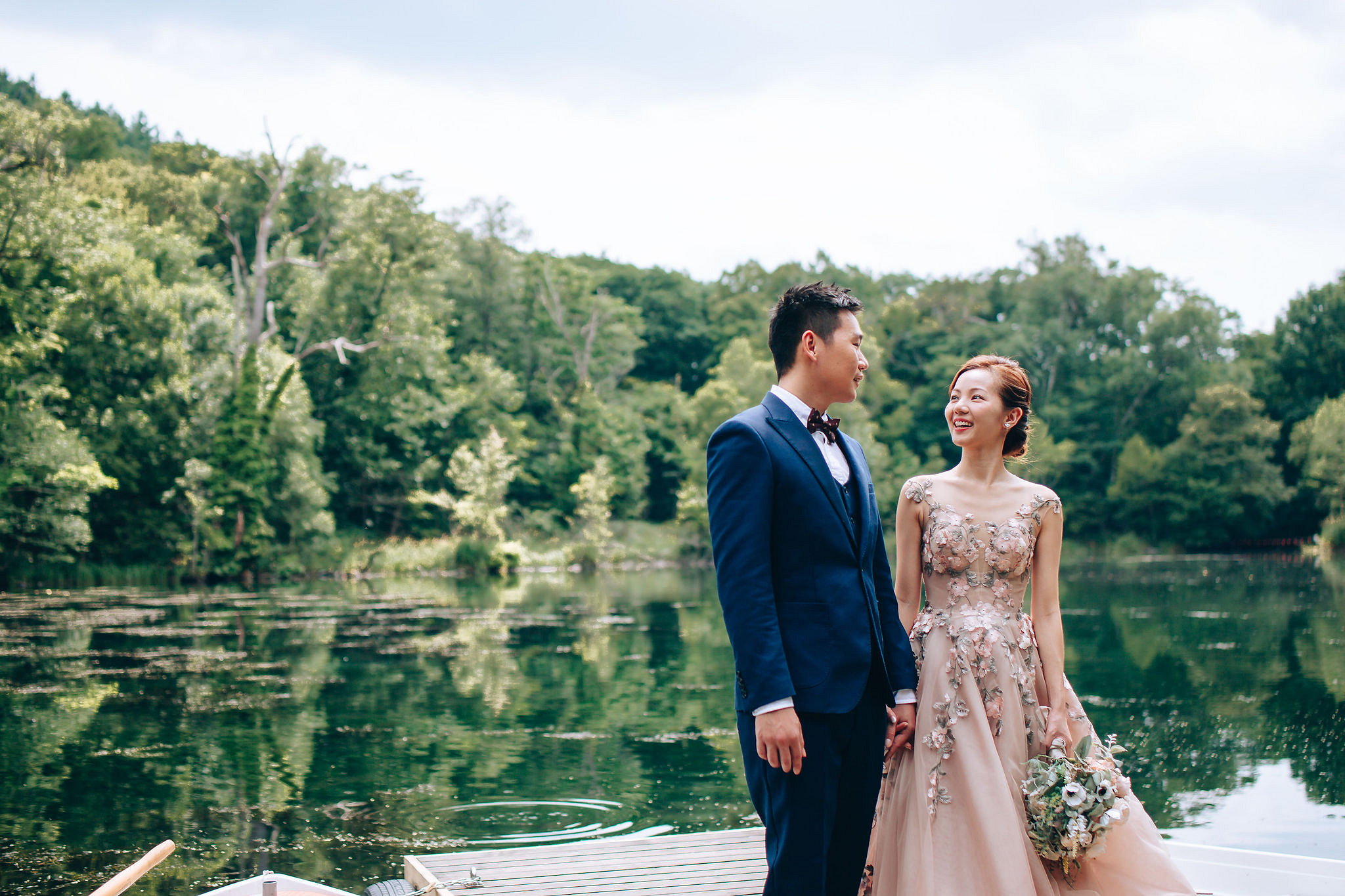 Hokkaido Summer Rainbow Flowers and Railway Track Japan Prewedding Photoshoot at Furano pre-wedding photo