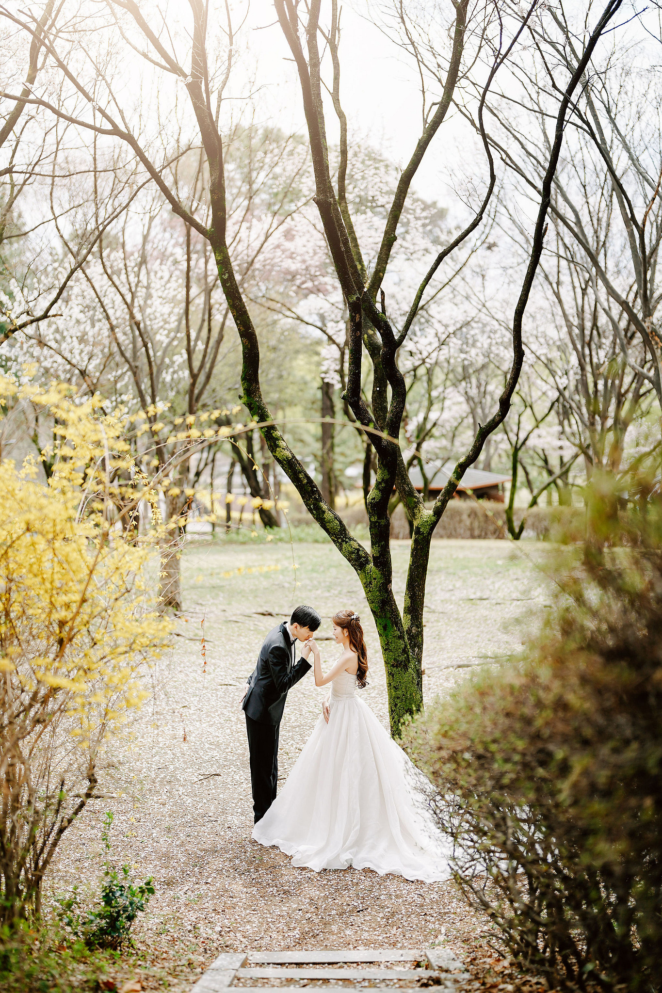 Seoul Pre-Wedding Photoshoot | Yongsan Park, Yonsei University & Kyung Hee University at Yongsan Park pre-wedding photo