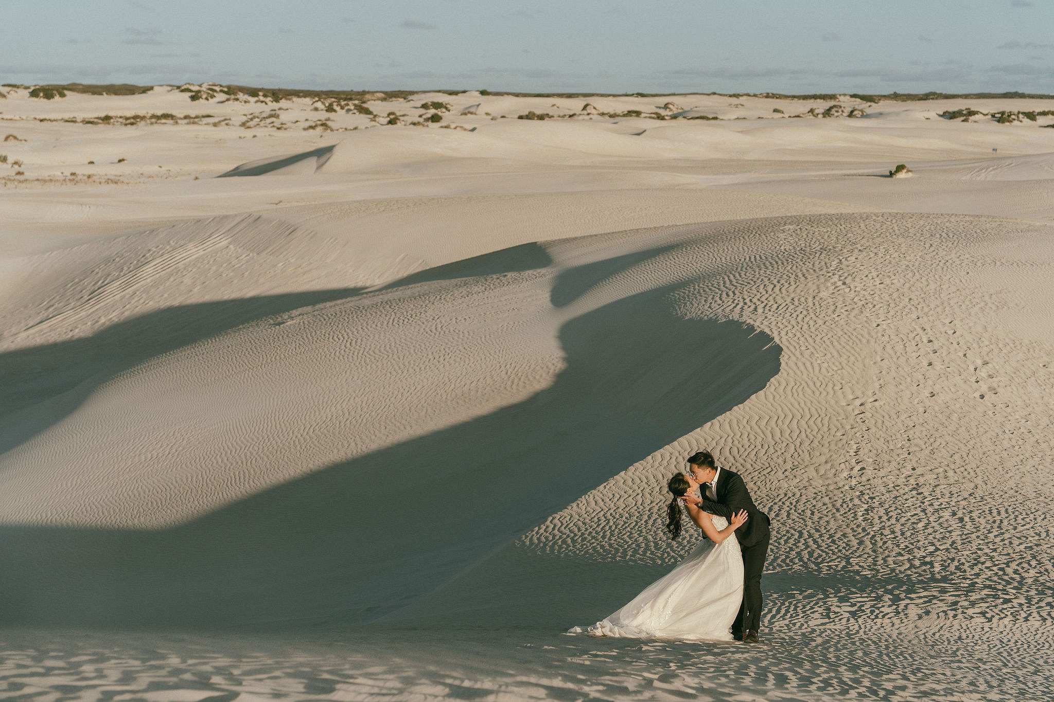 Perth Pre-Wedding Photoshoot | Wanneroo Pines, Yanchep National Park, Lancelin & Lancelin Beach at Lancelin Sand Dunes pre-wedding photo