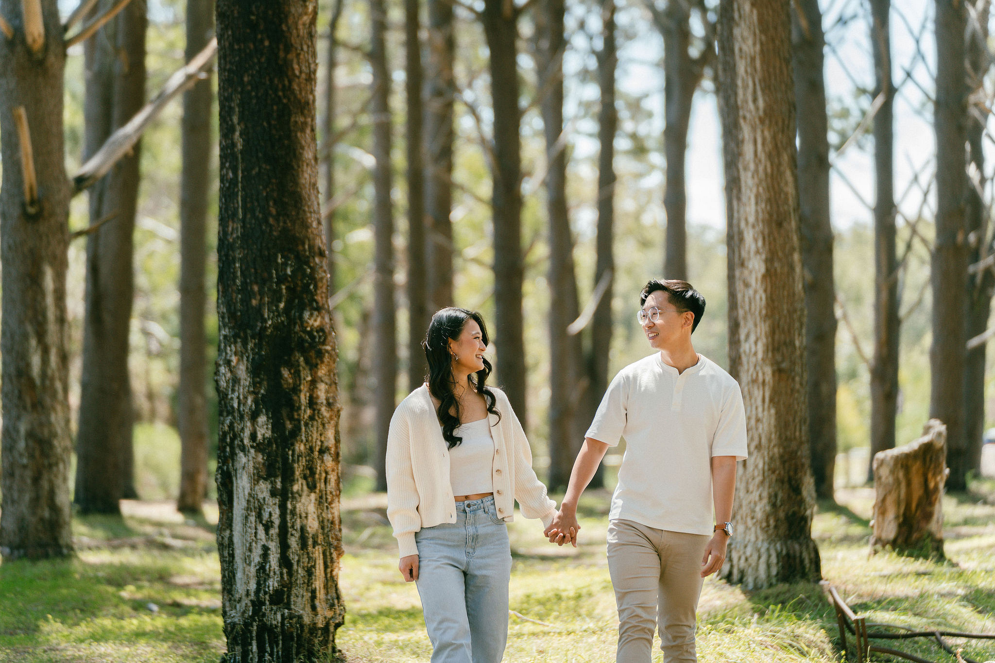 Perth Pre-Wedding Photoshoot | Wanneroo Pines, Yanchep National Park, Lancelin & Lancelin Beach at Wanneroo Pines pre-wedding photo