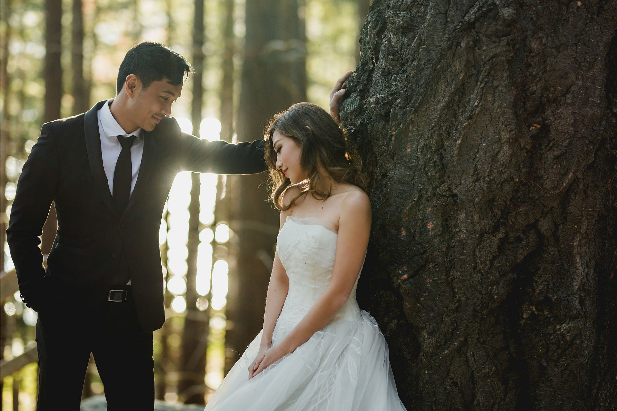 Kryz Uy And Slater Pre Wedding Photoshoot At Roy's Peak, Alpaca Farm And Arrowtown at Queenstown Gardens pre-wedding photo