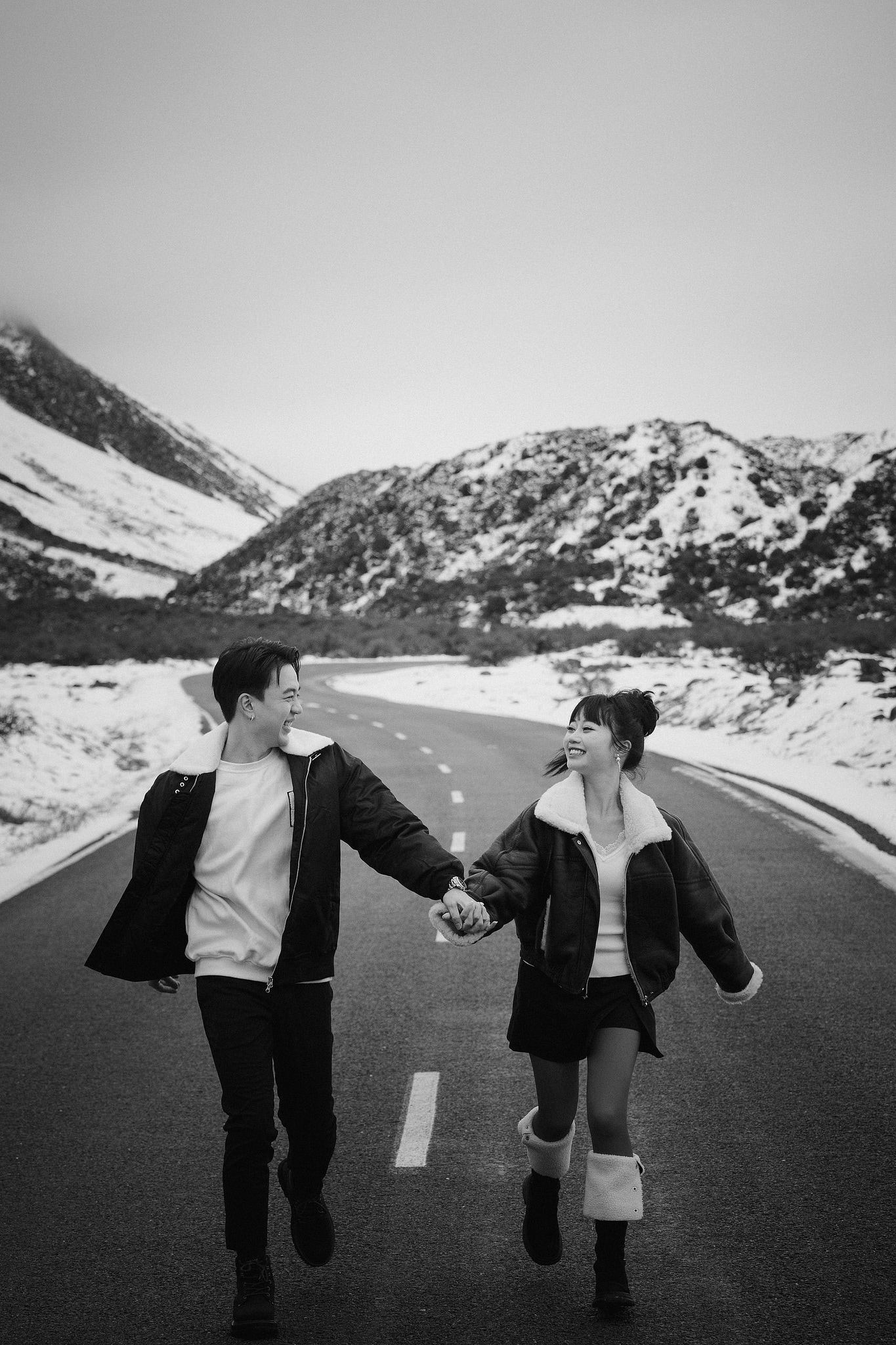New Zealand Pre-Wedding Photoshoot | Lake Wakatipu, Fog Peak, Lake Tekapo, Glacier & Mount Cook National Park at Mount Cook National Park pre-wedding photo