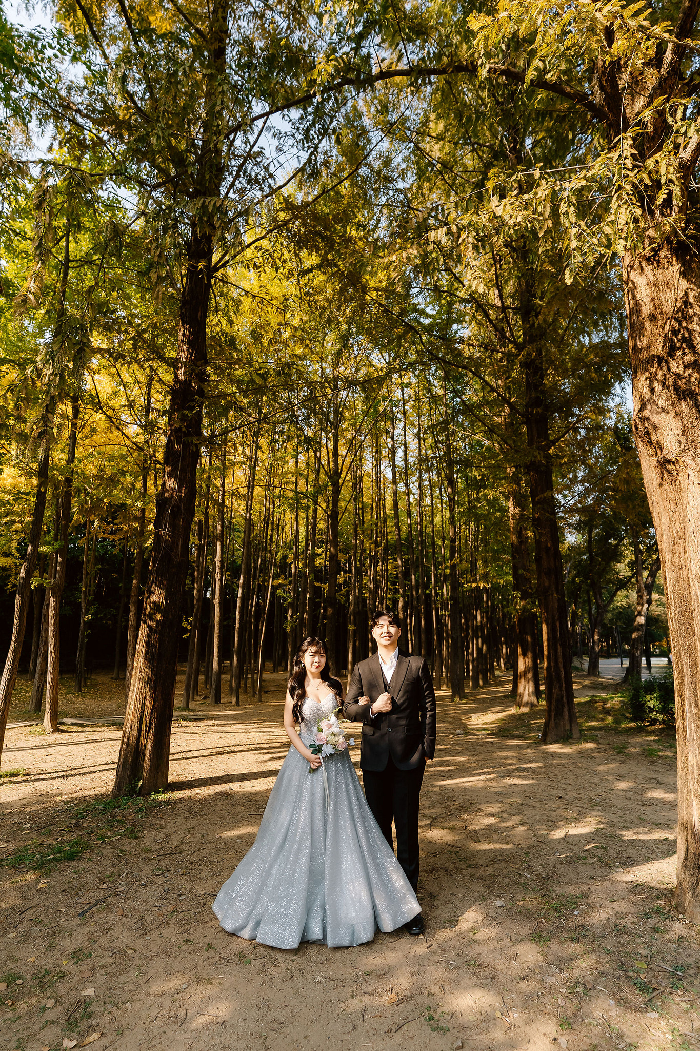 Seoul Pre-Wedding Photoshoot | Muhly Park, Seoul Forest & Cafe Street` at Seoul Forest pre-wedding photo