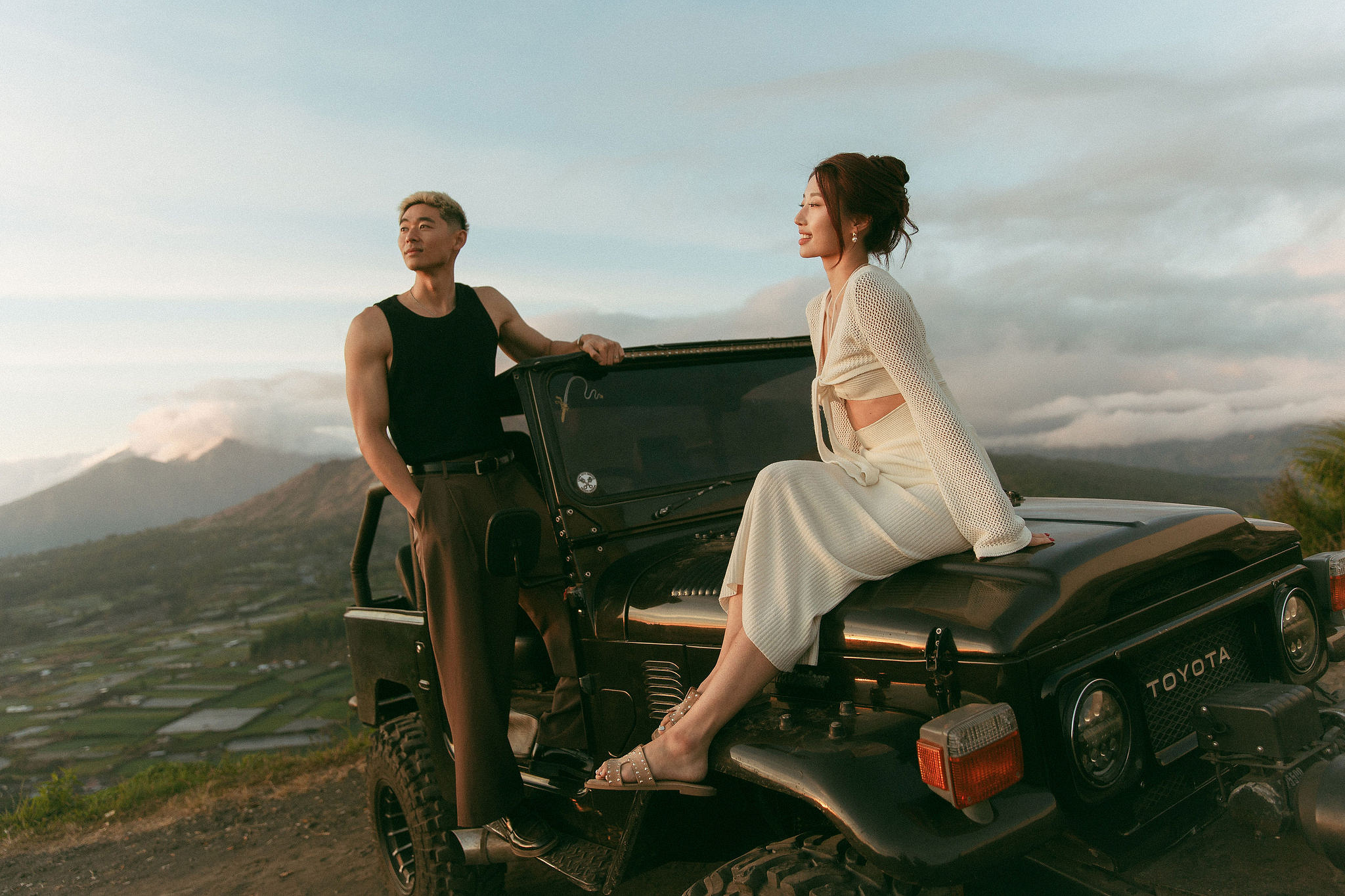 Bali Pre-Wedding Photoshoot | Mt. Batur Pinggan Village, Gelato Diner & Black Sand Beach at Mt. Batur - Pinggan Village   pre-wedding photo