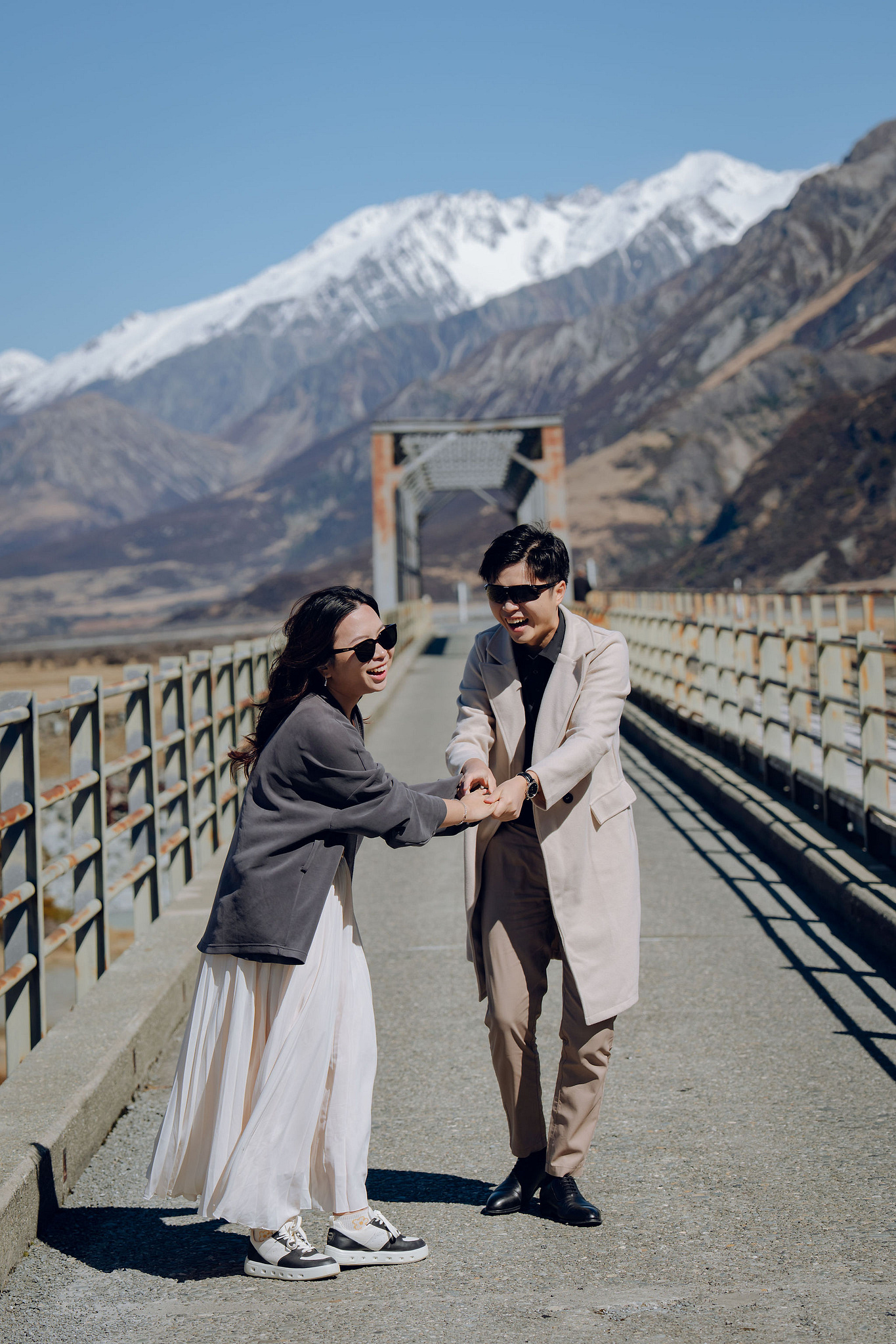 New Zealand Pre-Wedding Photoshoot | Lake Wakatipu, Alta Tarns, Coromandel Peak to Mount Cook at Mount Cook National Park pre-wedding photo