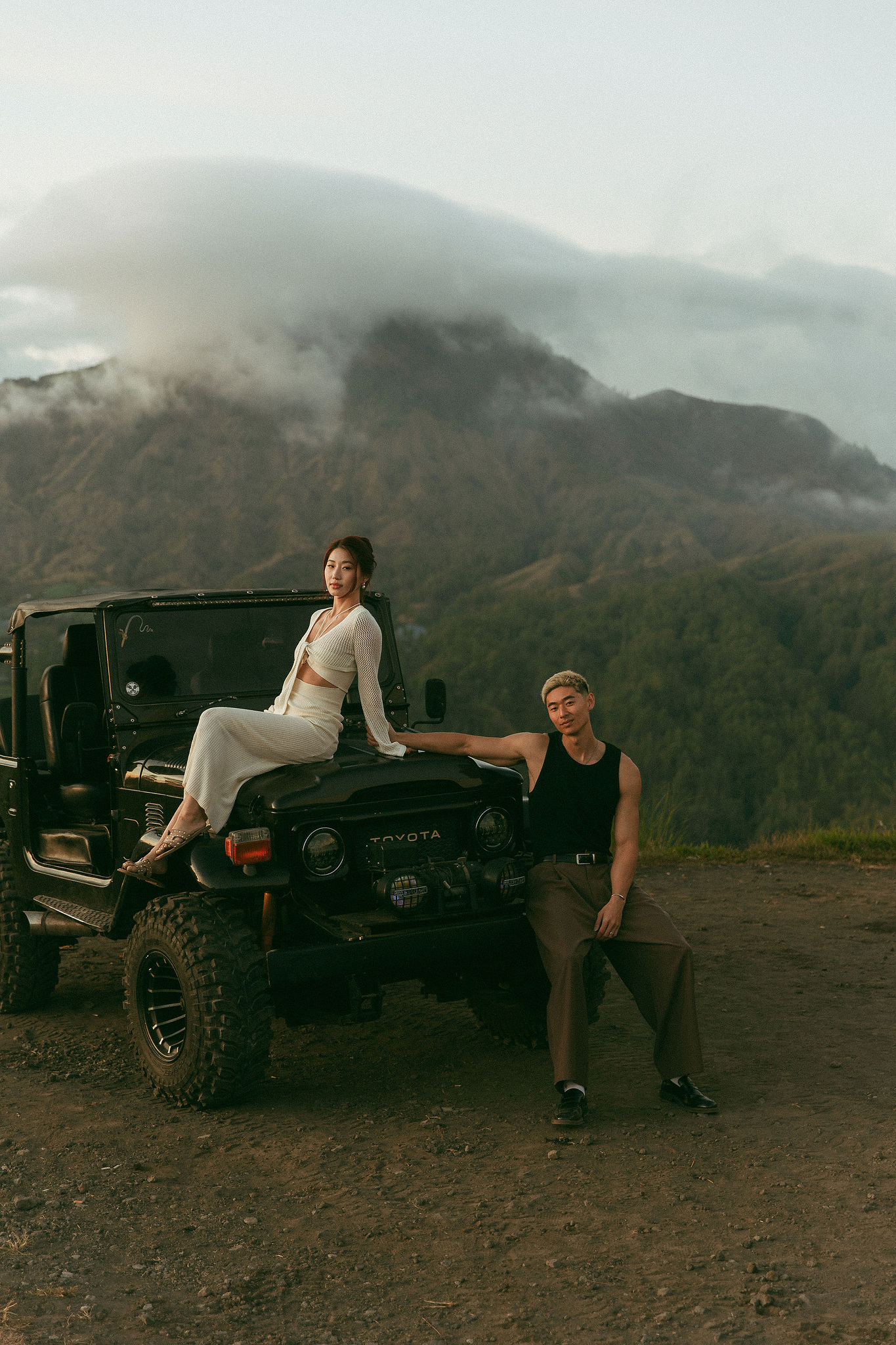 Bali Pre-Wedding Photoshoot | Mt. Batur Pinggan Village, Gelato Diner & Black Sand Beach at Mt. Batur - Pinggan Village   pre-wedding photo