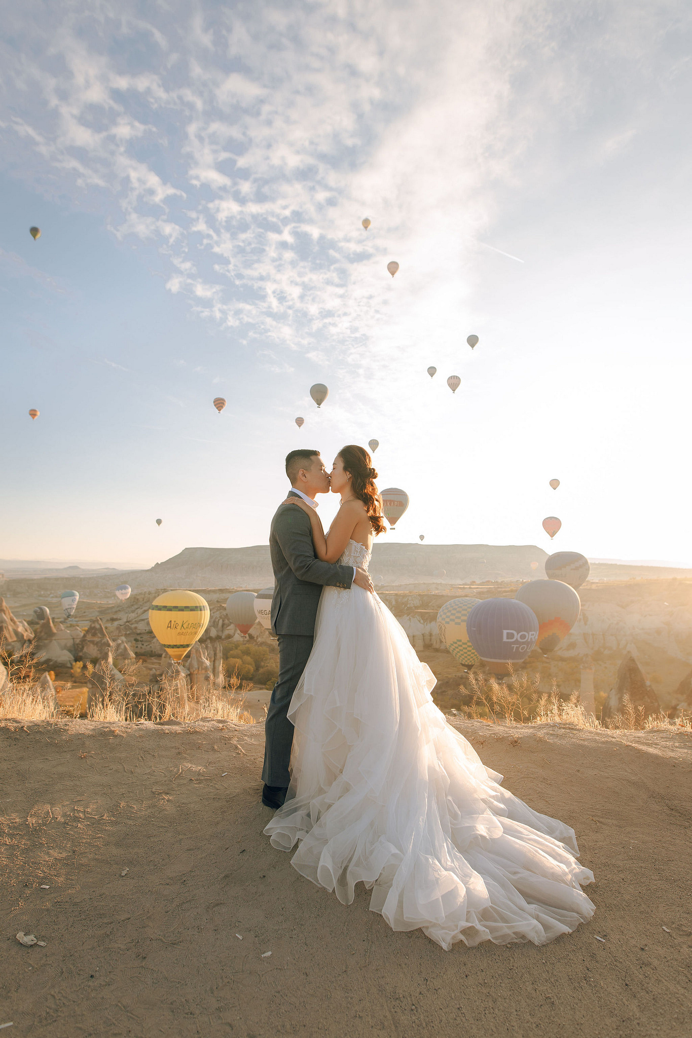 Cappadocia Pre-Wedding Photoshoot | Love Valley, Canyon, Lunar Cappadocian Hotel & Lake Tuz at Valley pre-wedding photo