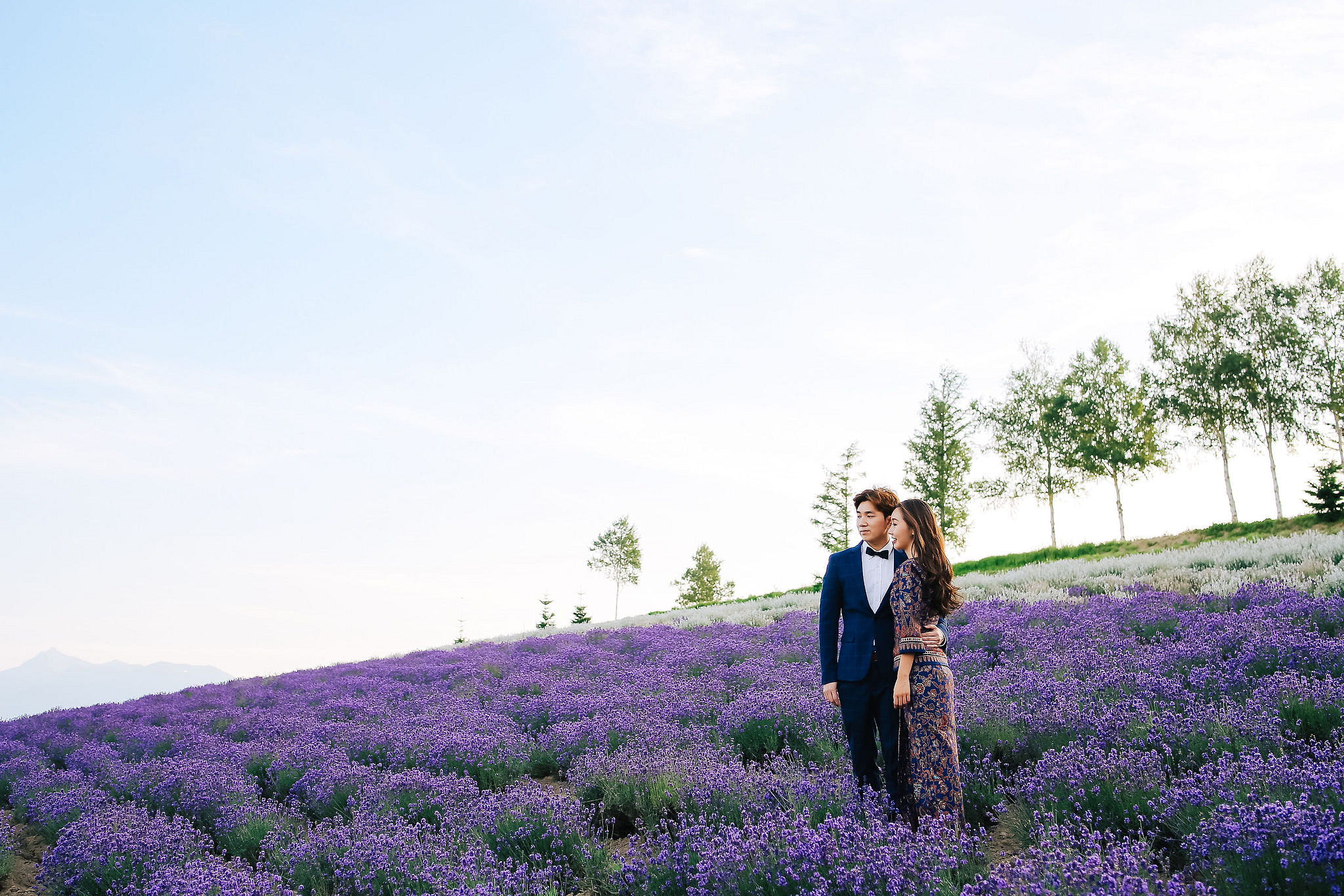 Photographer In Hokkaido: Pre-Wedding Photoshoot At Blue Pond And Saika No Sato Flower Farm at Blue Pond & Lavender Park pre-wedding photo