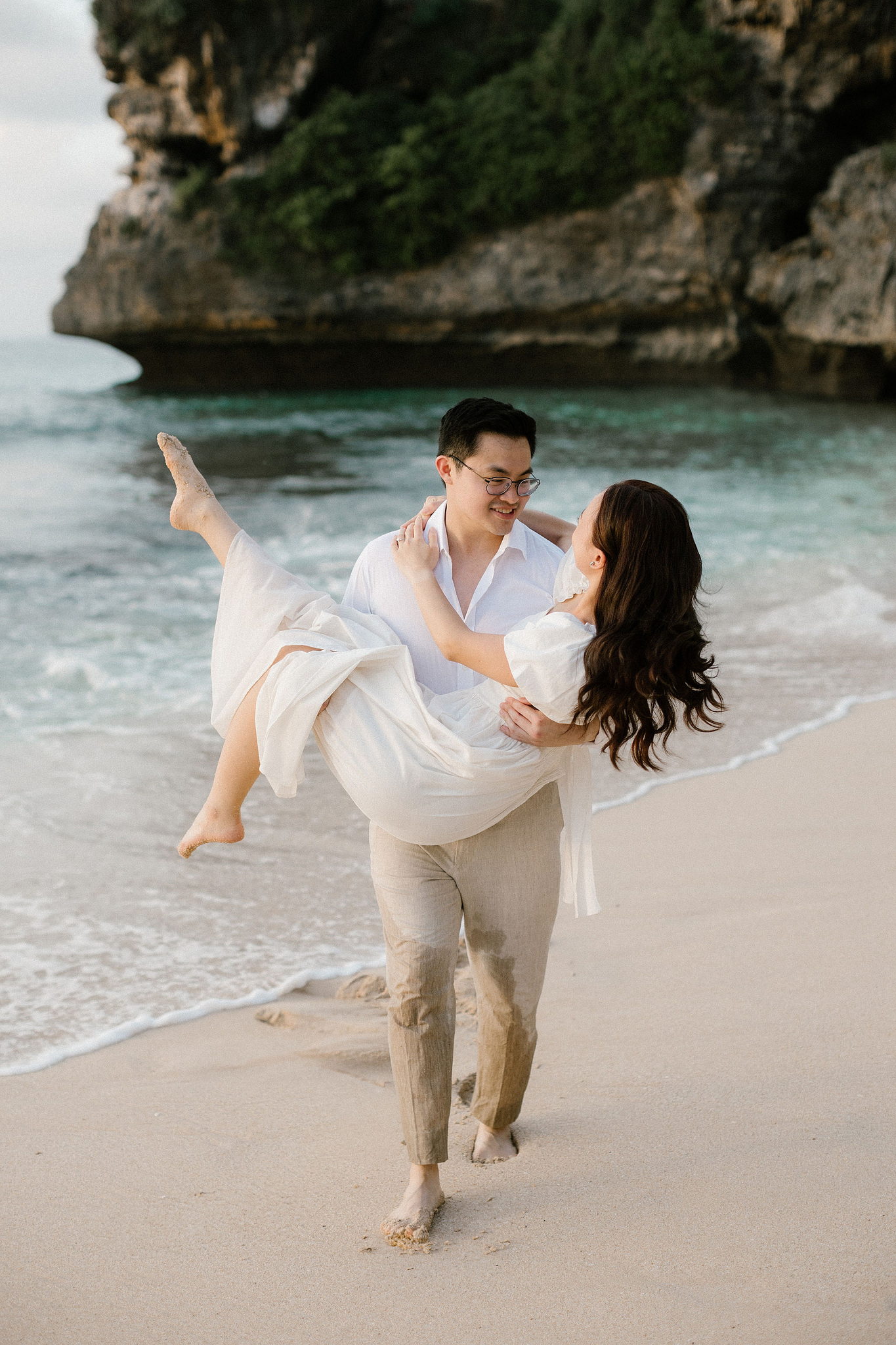 Bali Pre-Wedding Photoshoot | Pinggan Village, Lava Fields, Twin Cliff Valley & Beach at Beach pre-wedding photo