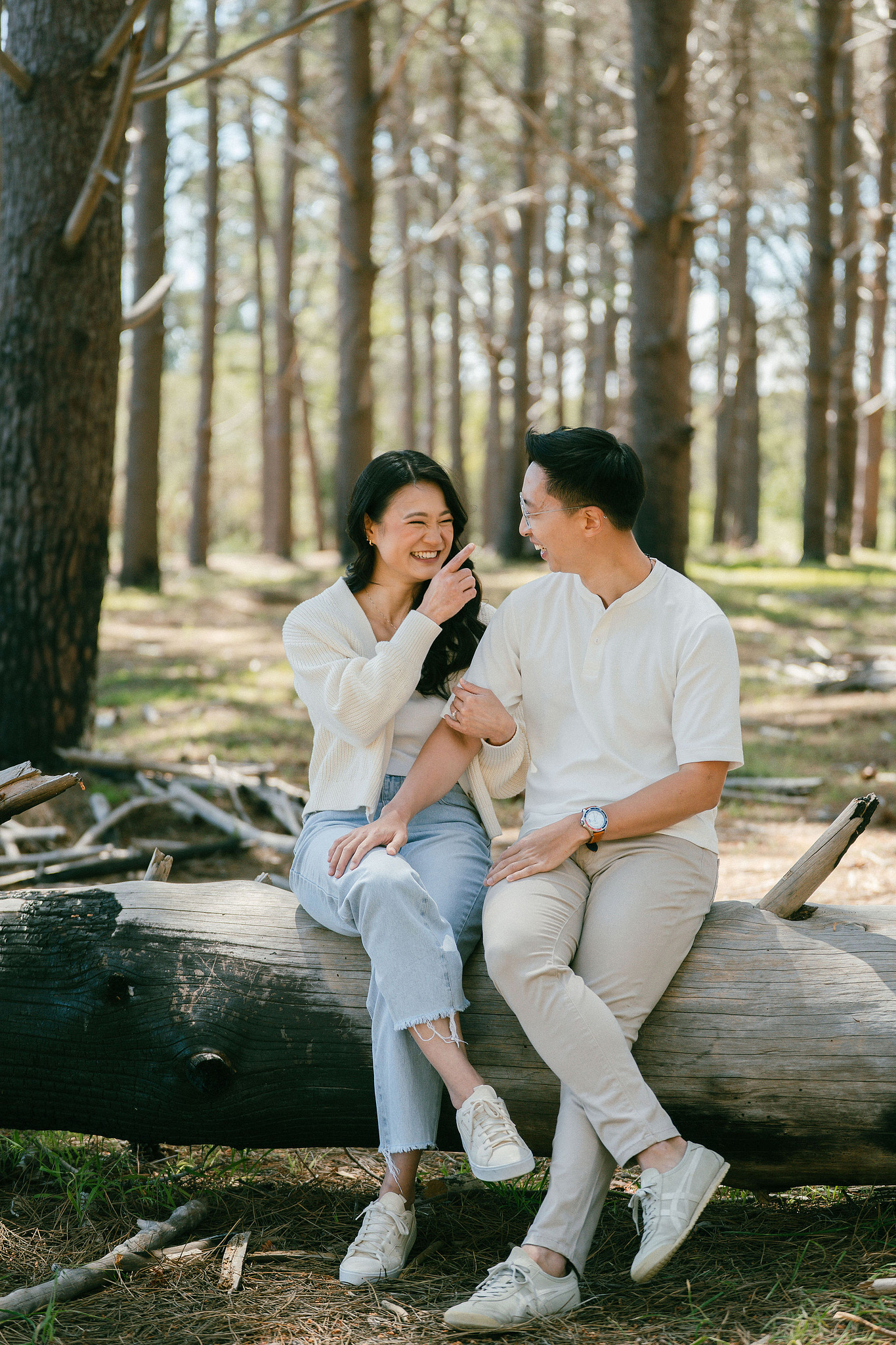 Perth Pre-Wedding Photoshoot | Wanneroo Pines, Yanchep National Park, Lancelin & Lancelin Beach at Wanneroo Pines pre-wedding photo