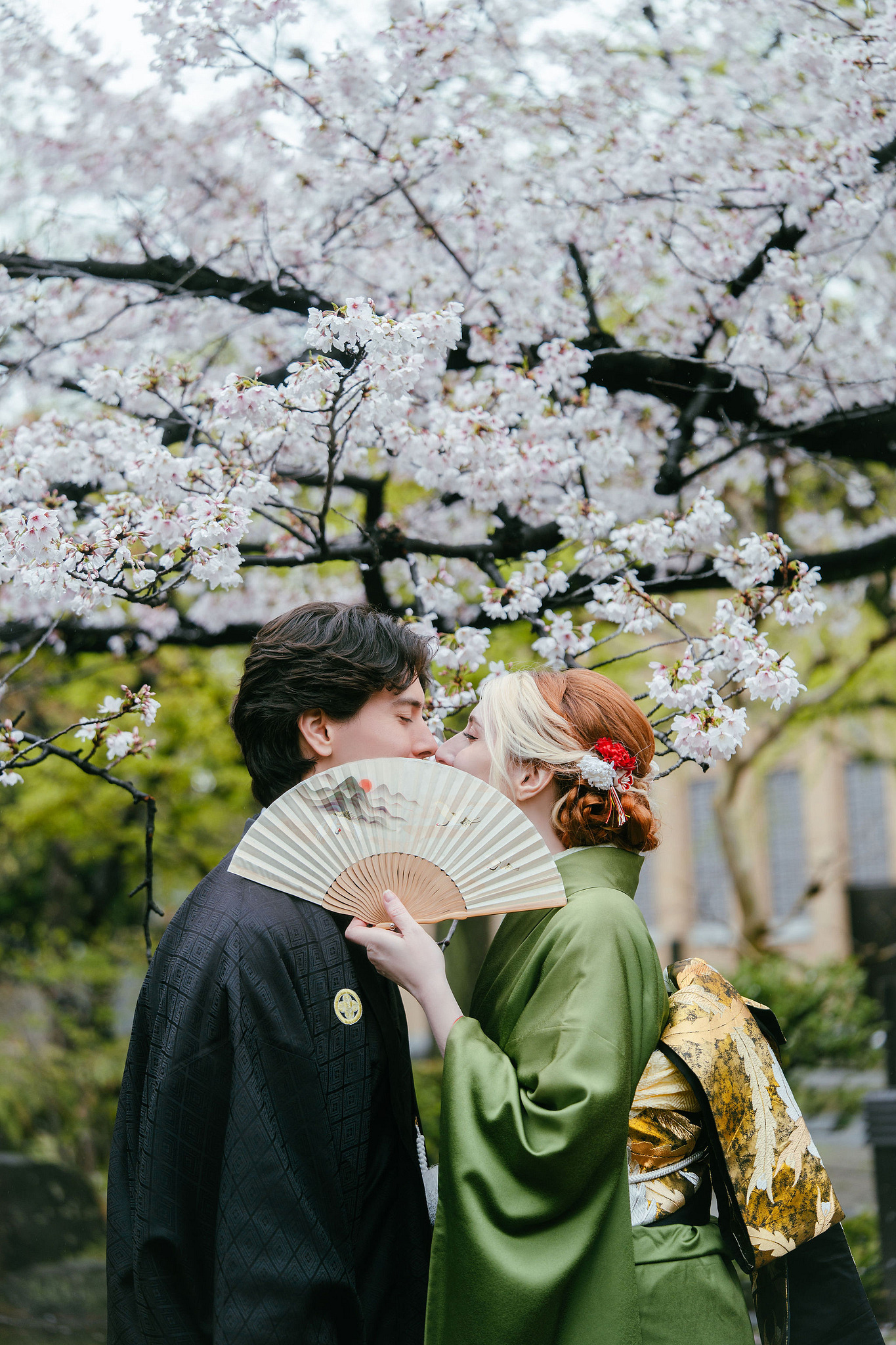 Tokyo & Mt. Fuji Pre-Wedding Photoshoot | Tokyo Garden Shrine, Lake Kawaguchiko & Shinjuku Street at Tokyo Garden Shrine pre-wedding photo
