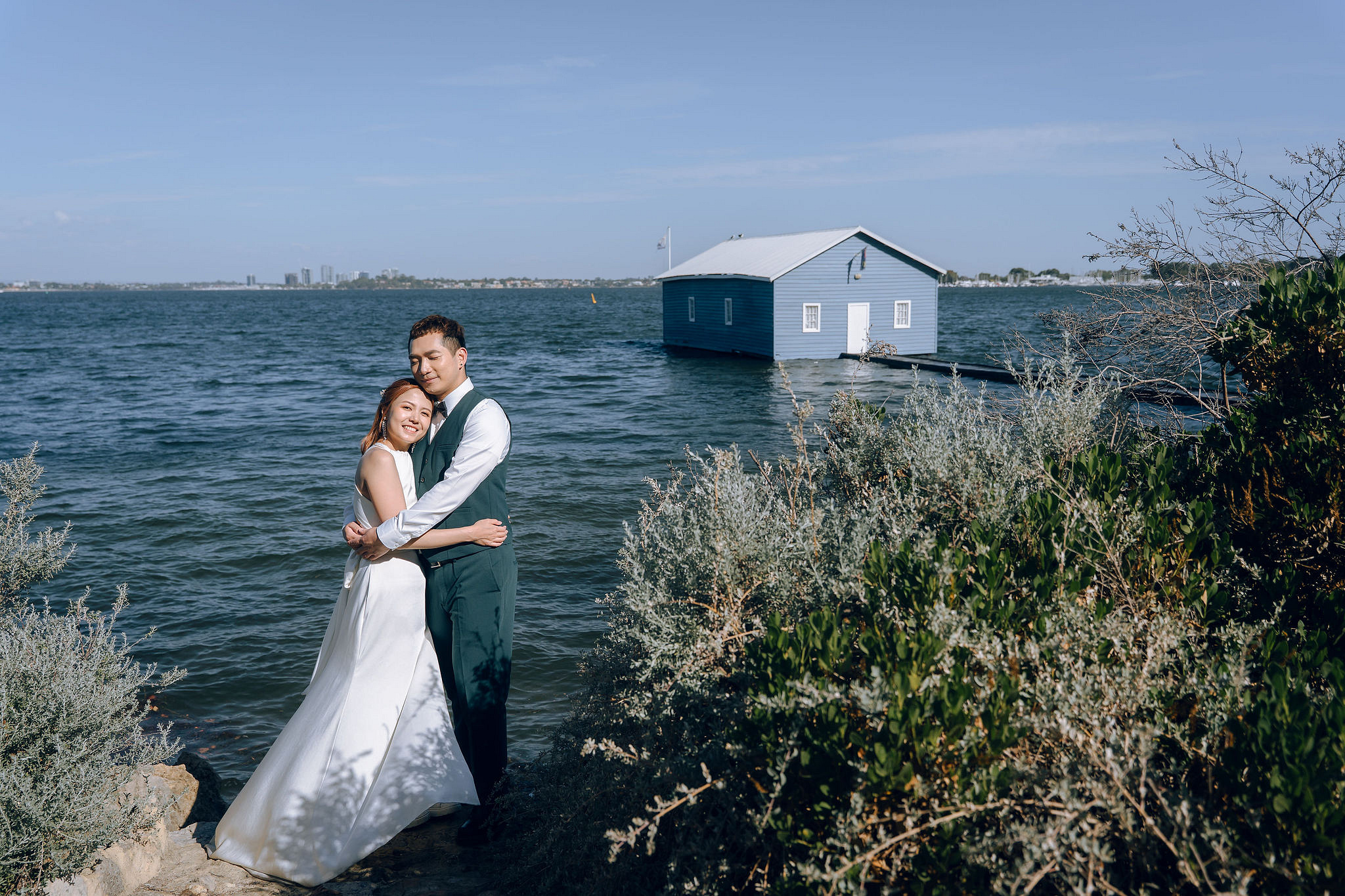 Perth Pre-Wedding Photoshoot | Fremantle, Blue House, Lancelin & Lancelin Beach at Blue House pre-wedding photo