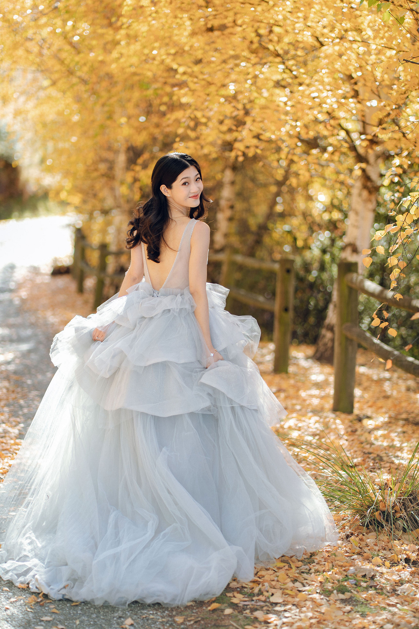 New Zealand Pre-Wedding Photoshoot | Arrowtown, Isobel Glacier, Alpaca Farm, Lake Tekapo & Mount Cook National Park at Arrowtown pre-wedding photo