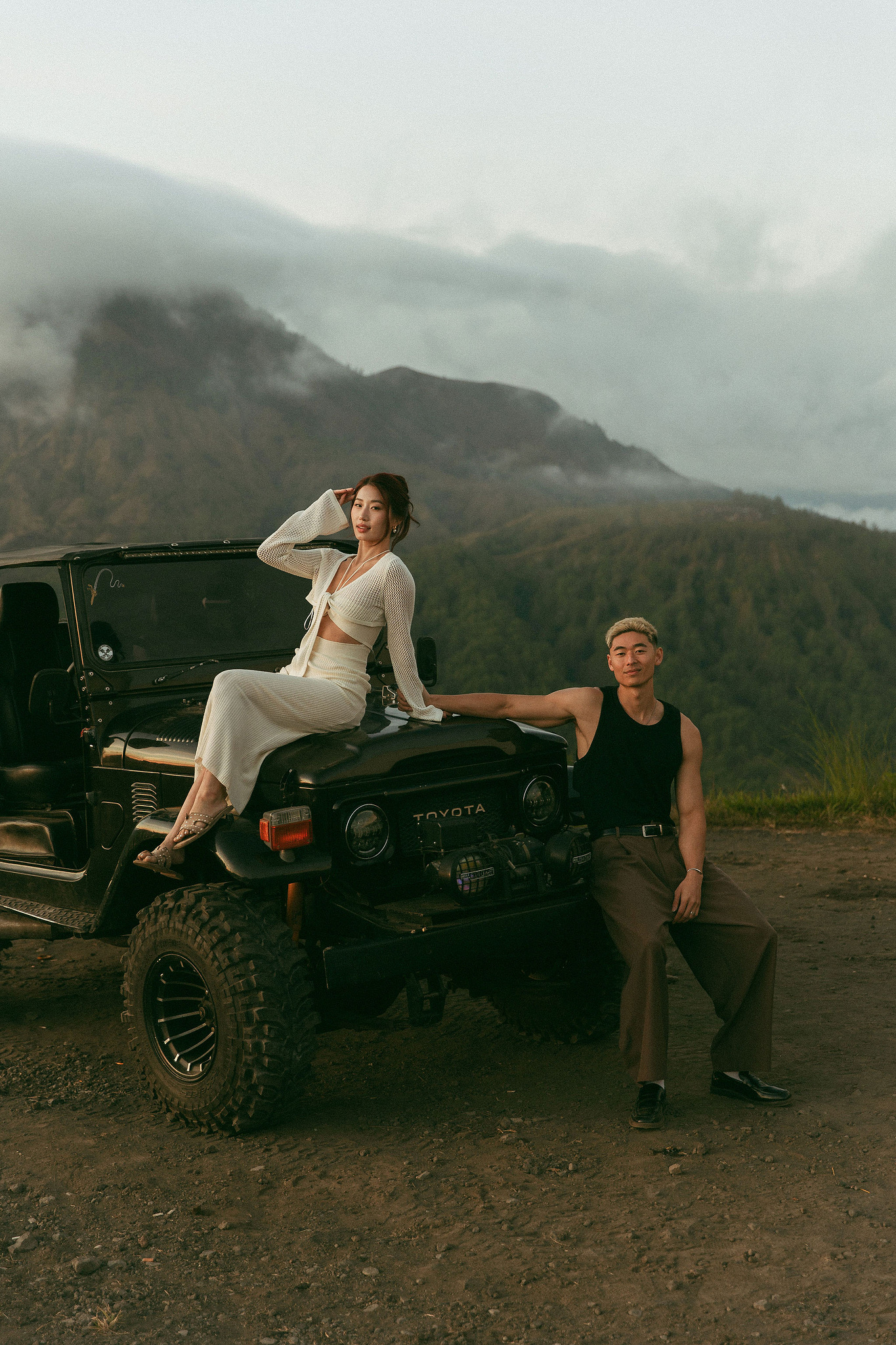 Bali Pre-Wedding Photoshoot | Mt. Batur Pinggan Village, Gelato Diner & Black Sand Beach at Mt. Batur - Pinggan Village   pre-wedding photo