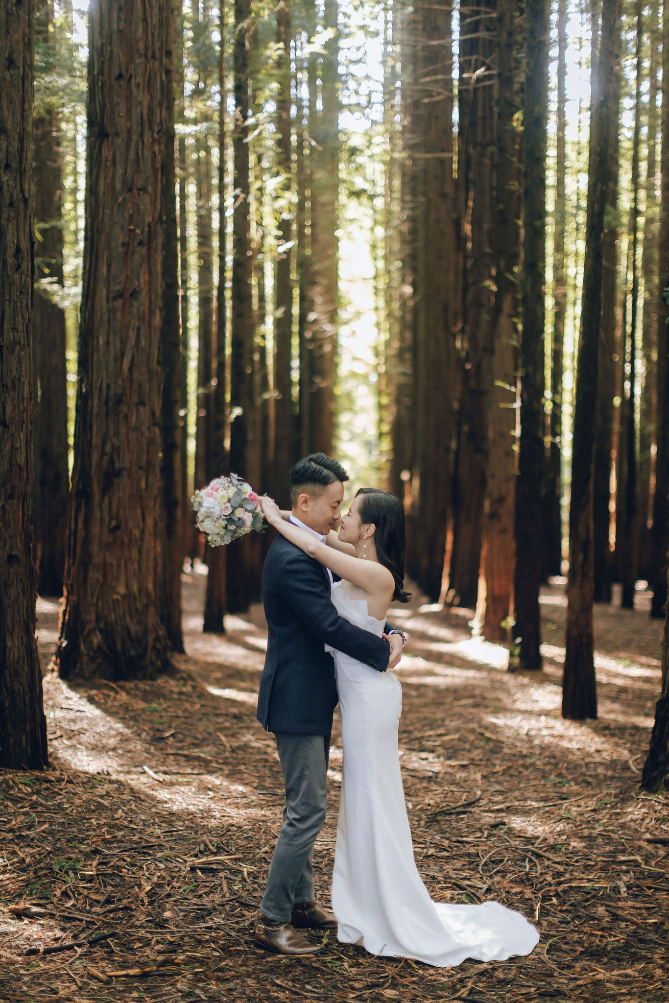 Melbourne Pre-Wedding Photoshoot | Cafe, Redwood Forest, City Streets & Carlton Gardens at Redwood Forest pre-wedding photo