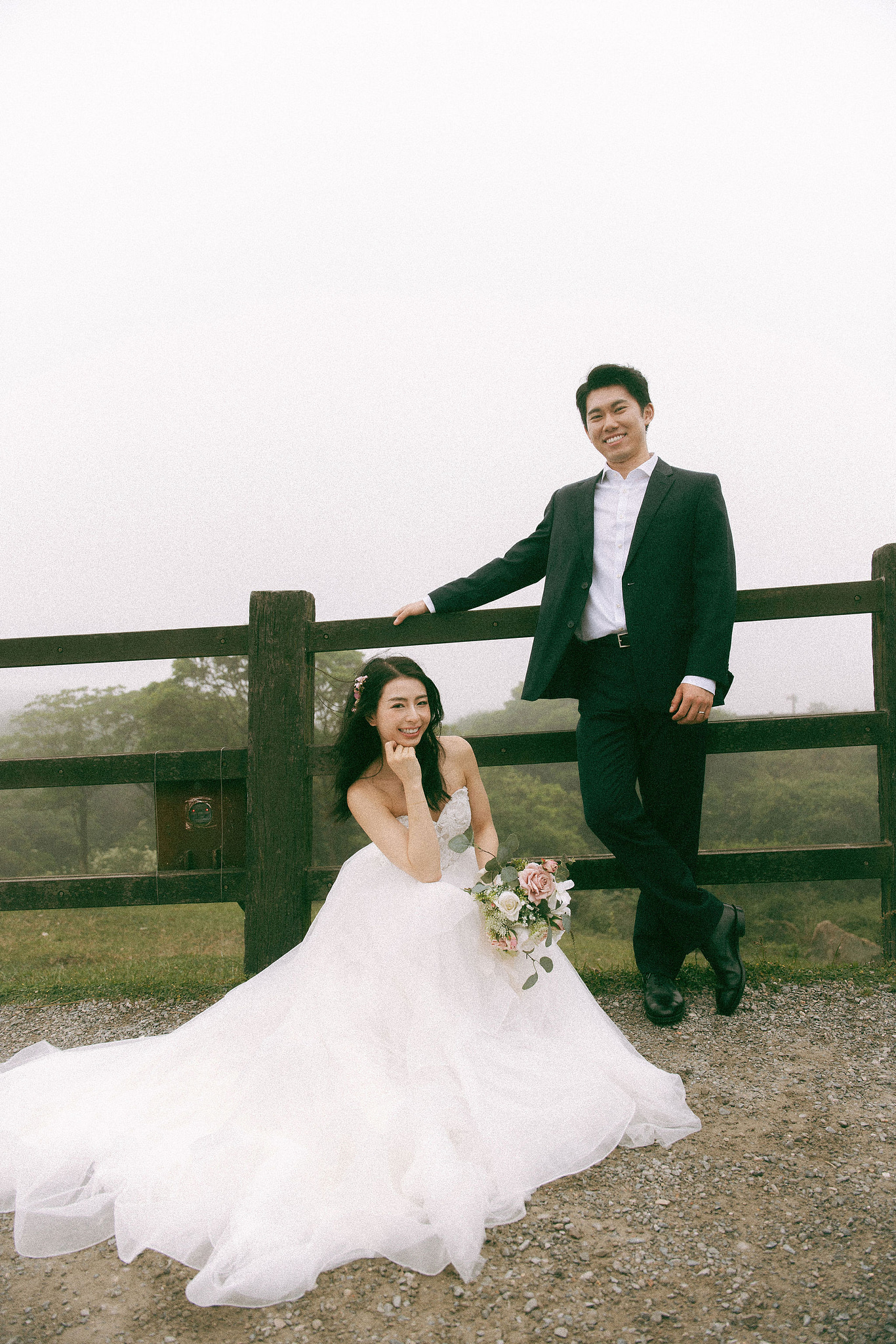 Taiwan Pre-Wedding Photoshoot Traditional Garden Qi Pao Experience Yangmingshan Vintage Night Market Shoot at Yang Ming Shan pre-wedding photo