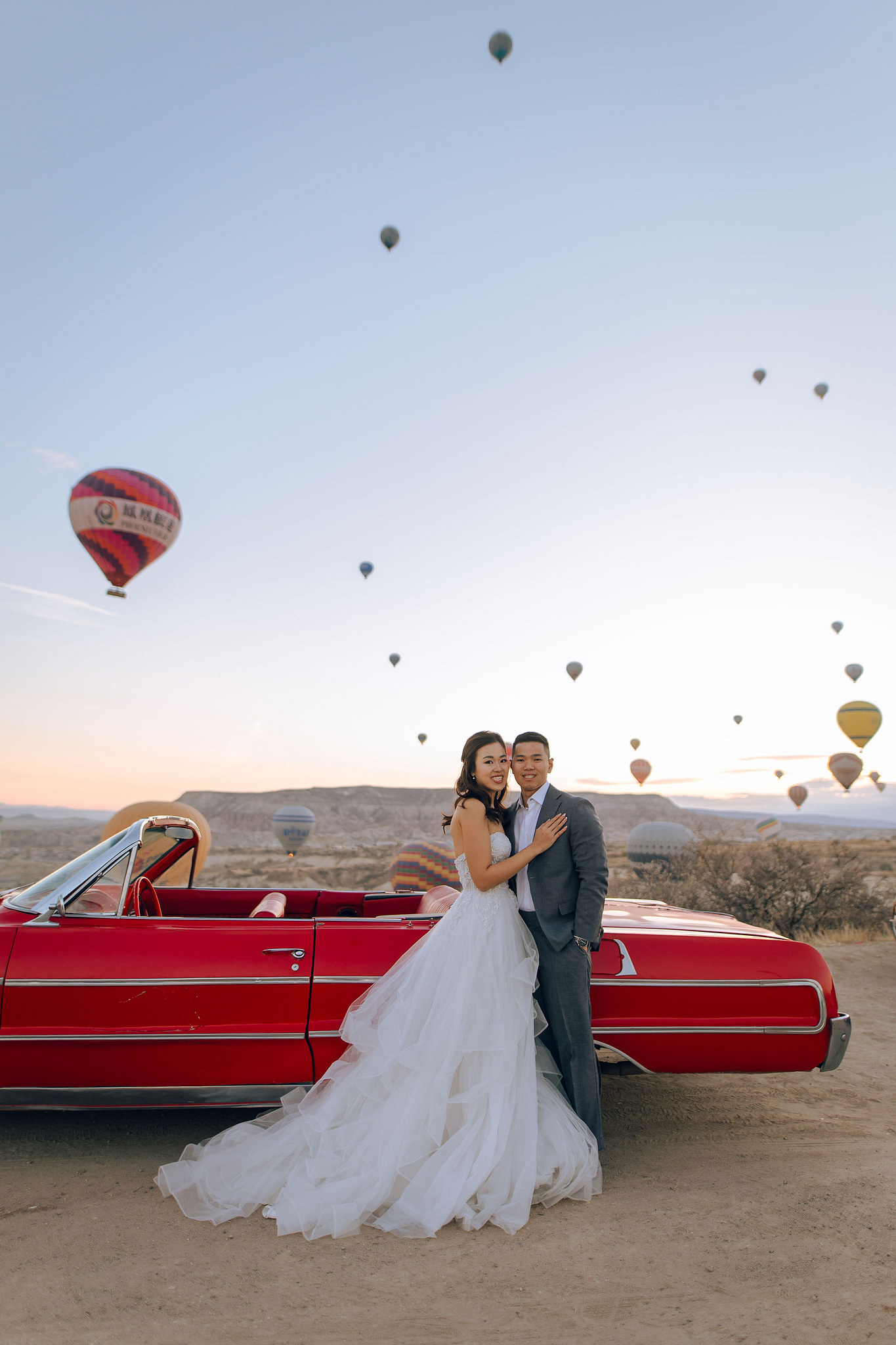 Cappadocia Pre-Wedding Photoshoot | Love Valley, Canyon, Lunar Cappadocian Hotel & Lake Tuz at Valley pre-wedding photo
