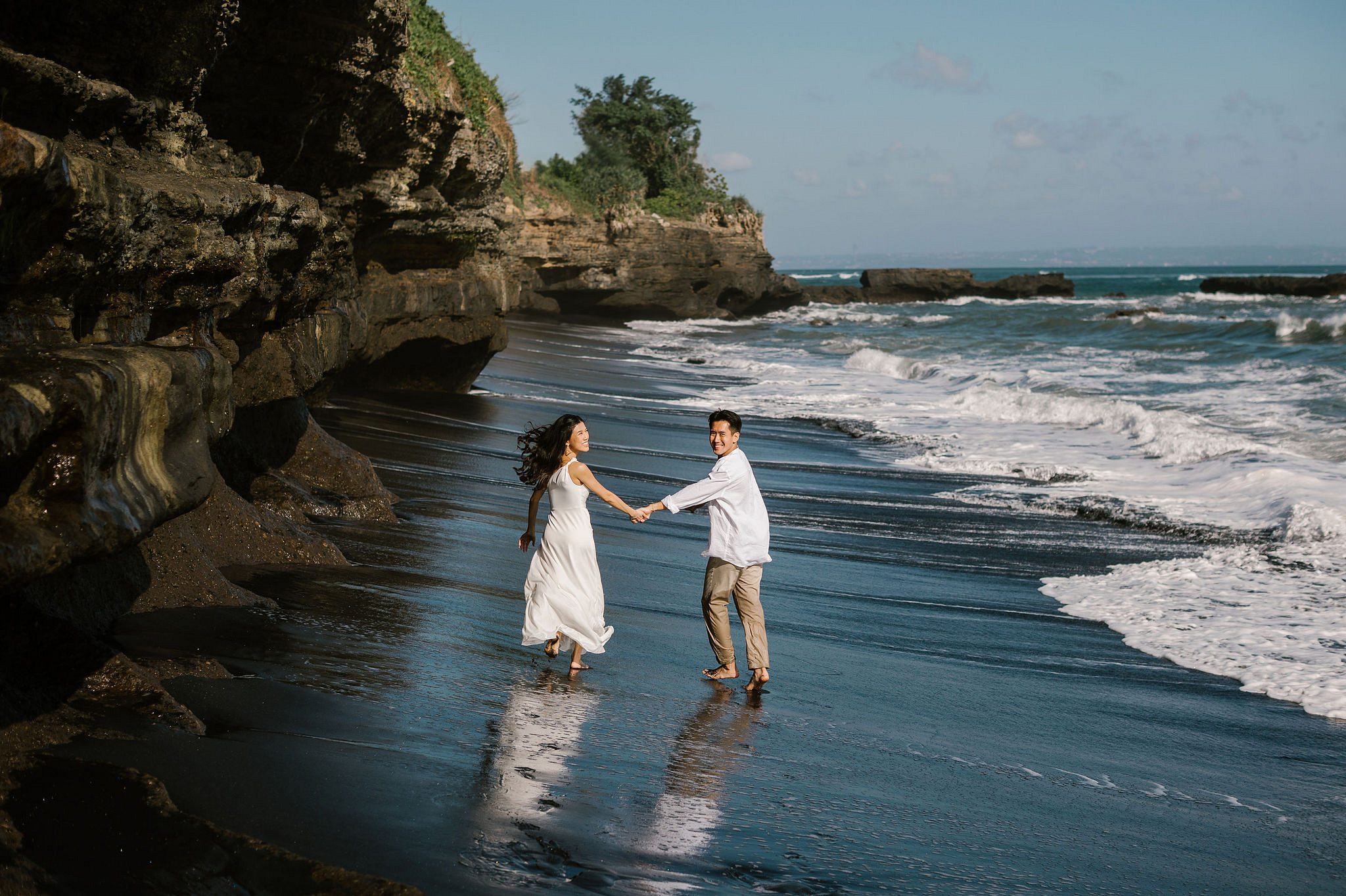 Bali Pre-Wedding Photoshoot | Lake Tamblingan, Rumah Gemuk & Mengening Beach at Mengening Beach 1 (Casual Outfit)   pre-wedding photo