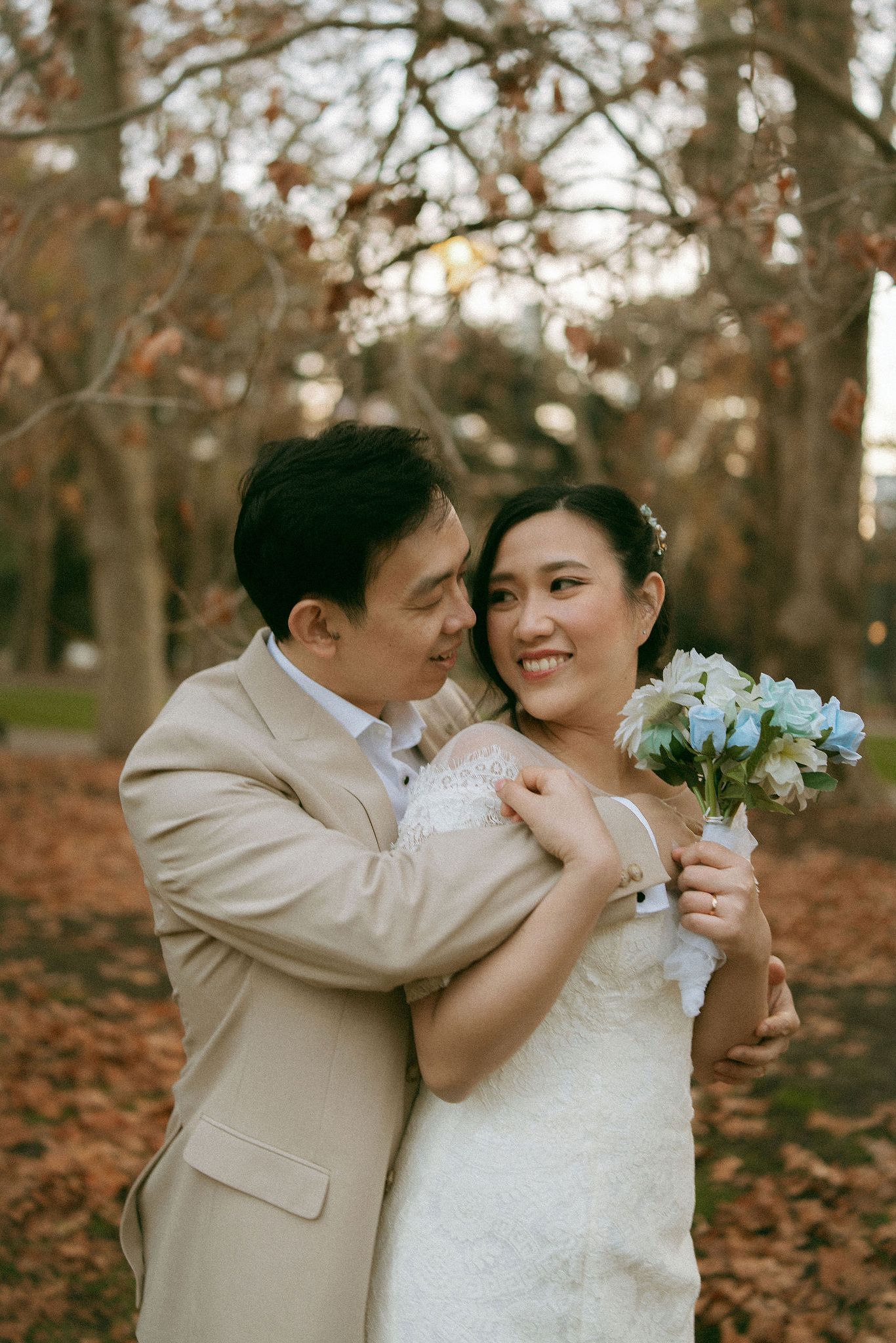 Melbourne Pre-Wedding Photoshoot | Gum Gully Farm, Studley Park & Carlton Gardens at Carlton Gardens pre-wedding photo