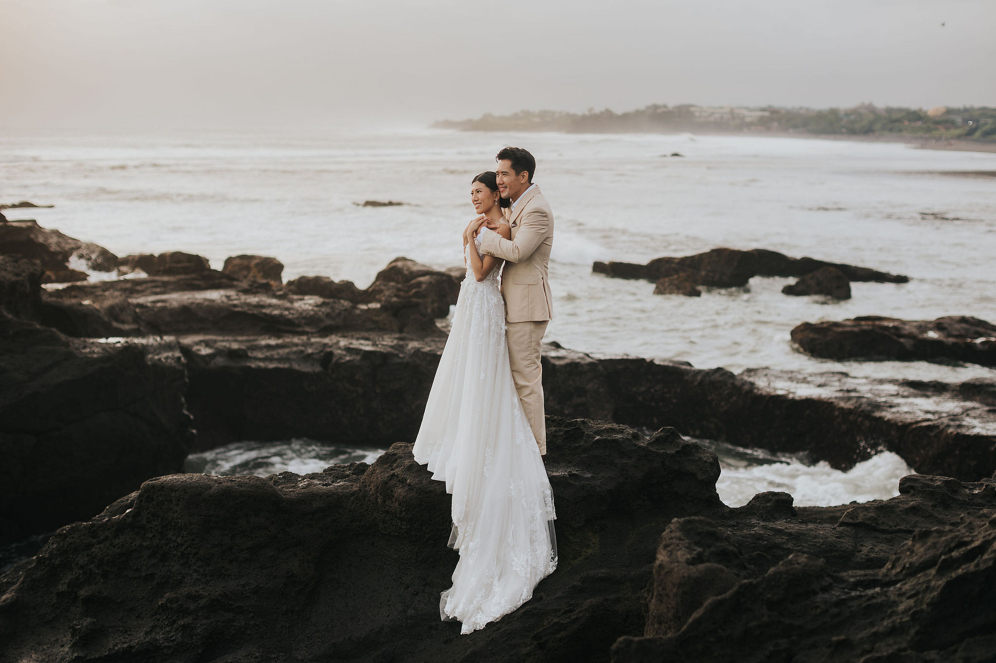 Bali Pre-Wedding Photoshoot | Lake Tamblingan, Rumah Gemuk & Mengening Beach at Mengening Beach 2 (Gown)   pre-wedding photo