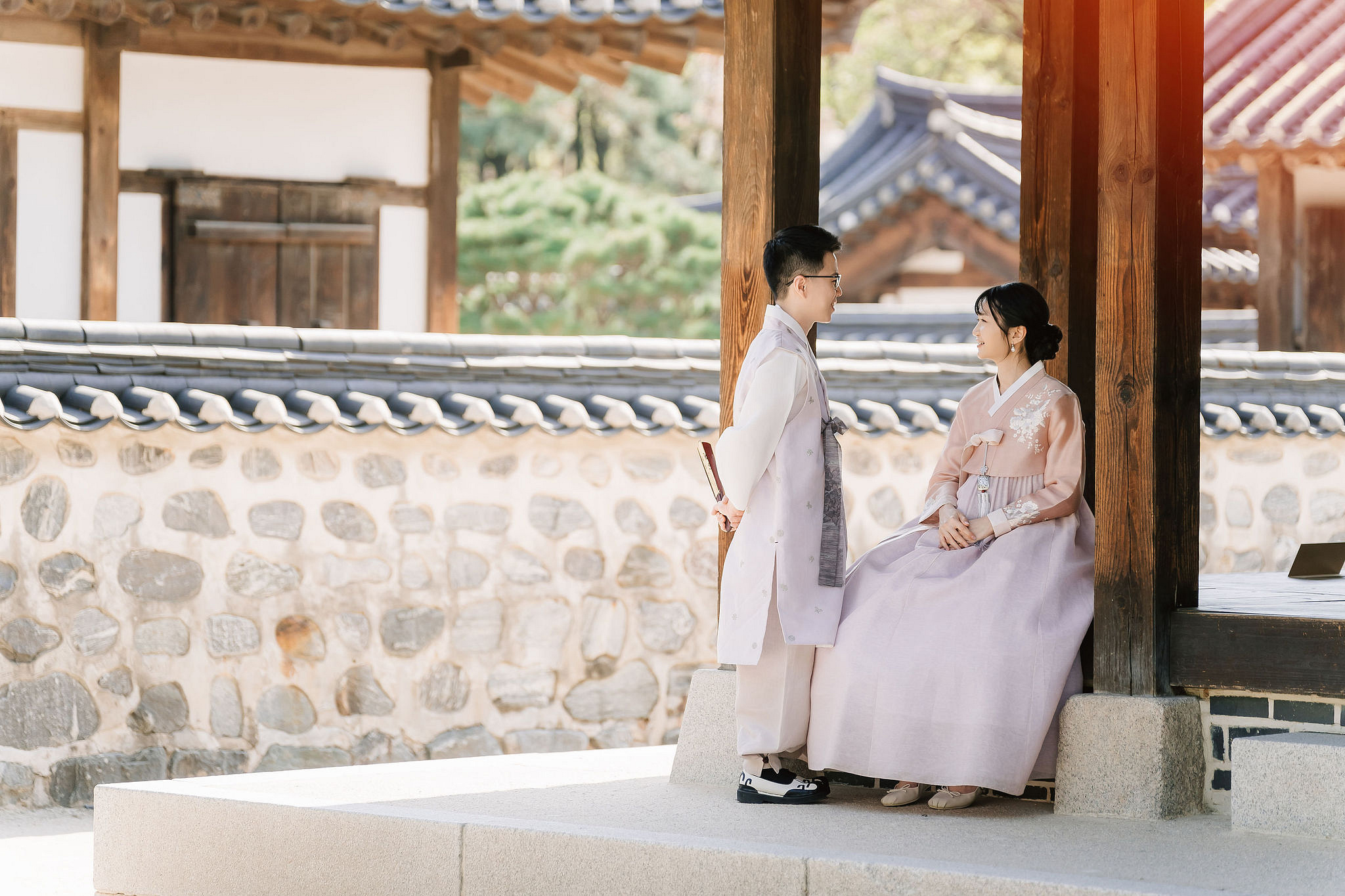 Seoul Pre-Wedding Photoshoot | Seoul Forest, Namsangol Hanok Village & Samcheong-dong at Namsangol Hanok Village pre-wedding photo