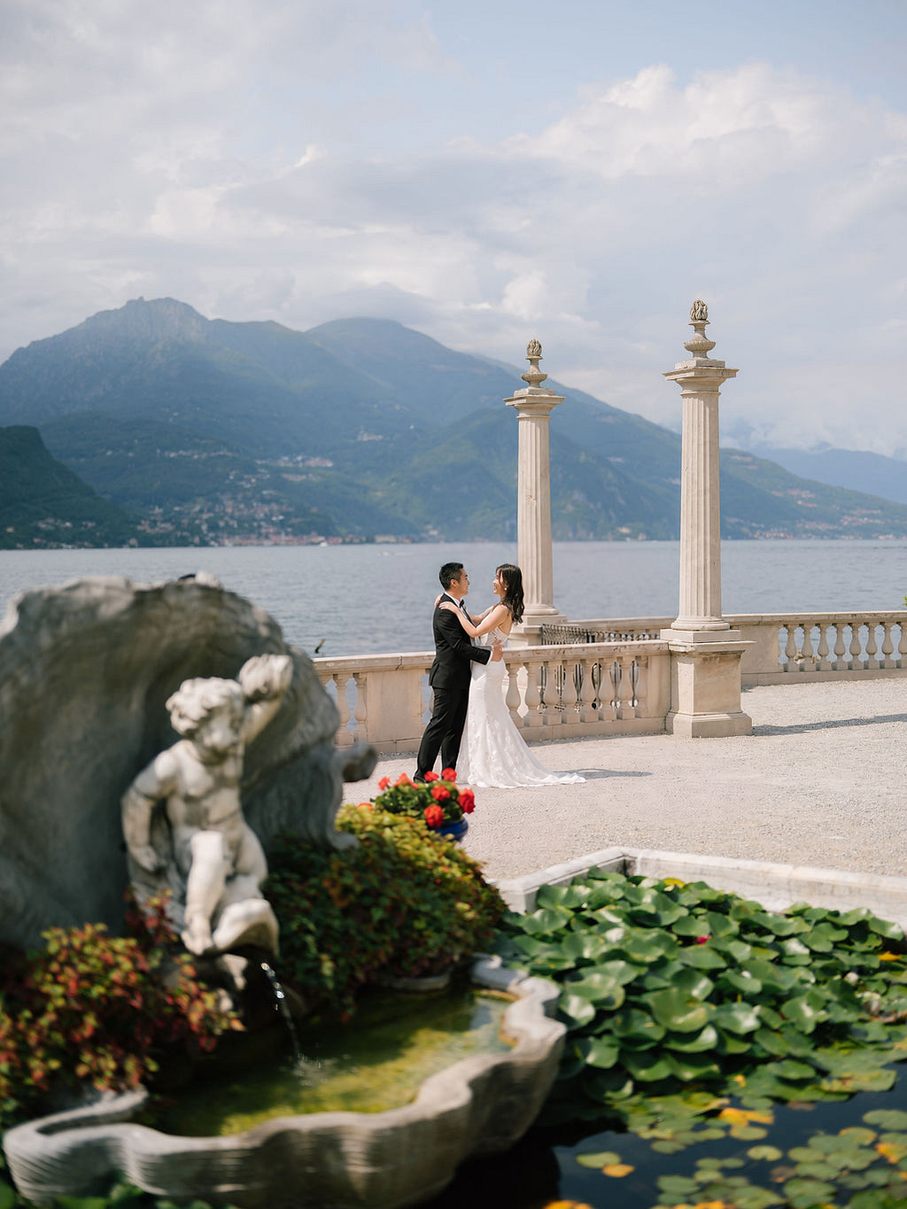 Lake Como Pre-Wedding Photoshoot | Bellagio, Lake Como & Villa Melzi Gardens at Villa Melzi Gardens pre-wedding photo