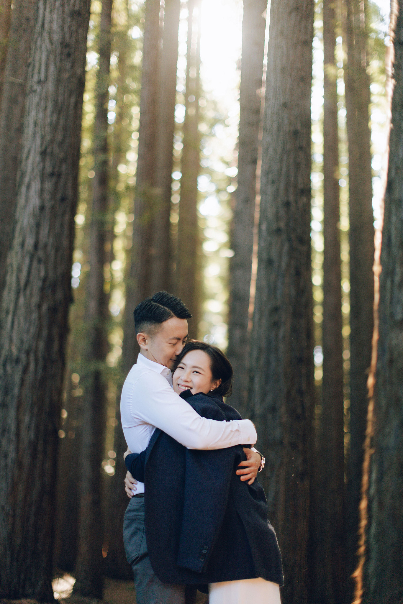 Melbourne Pre-Wedding Photoshoot | Cafe, Redwood Forest, City Streets & Carlton Gardens at Redwood Forest pre-wedding photo