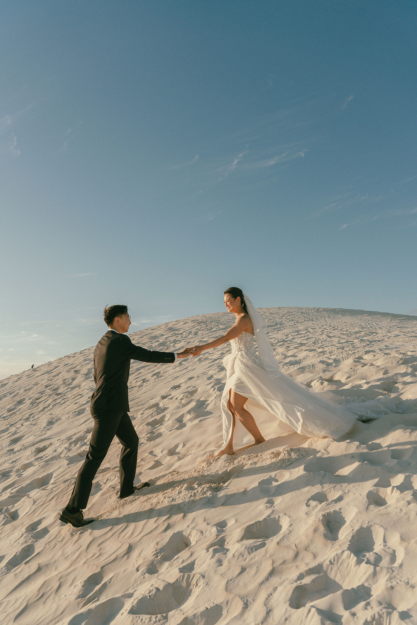 Perth Pre-Wedding Photoshoot | Wanneroo Pines, Yanchep National Park, Lancelin & Lancelin Beach at Lancelin Sand Dunes pre-wedding photo