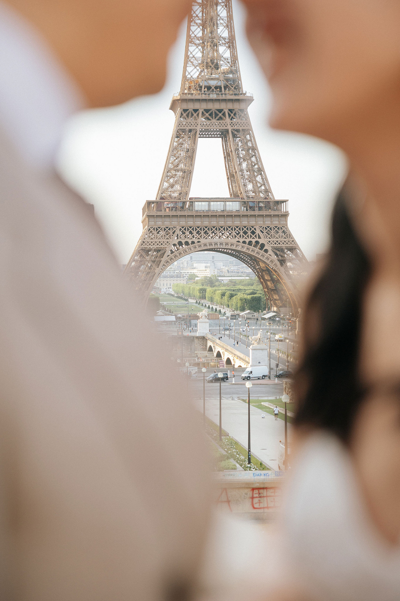 Paris Pre-Wedding Photoshoot | Place du Trocadéro, Bir-Hakeim Bridge & Parisian Streets at Place du Trocadéro pre-wedding photo