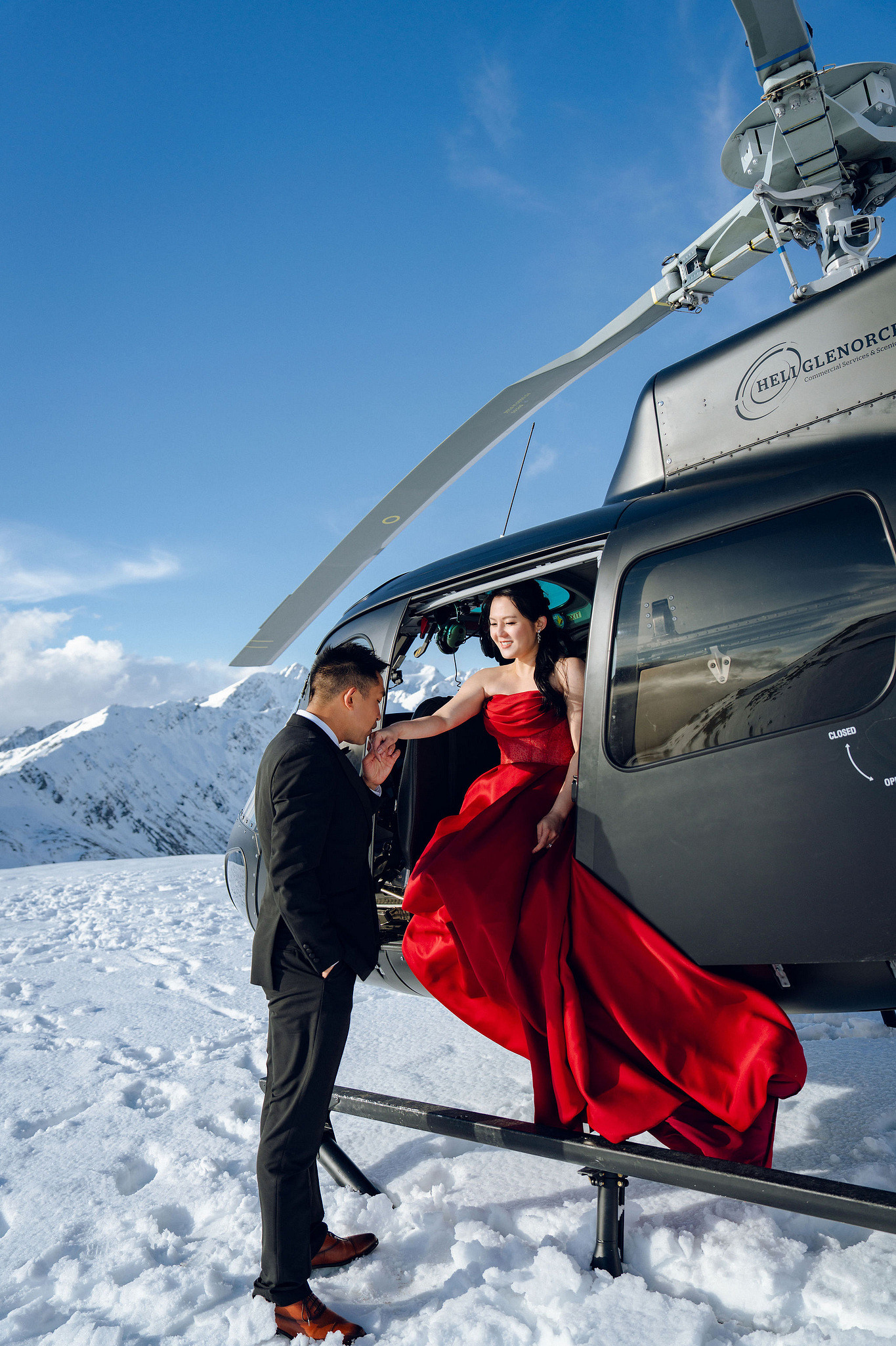 New Zealand Pre-Wedding Photoshoot | Lake Tekapo, Mount Cook, Tasman Glacier & Lake Wakatipu at Mount Invincible pre-wedding photo